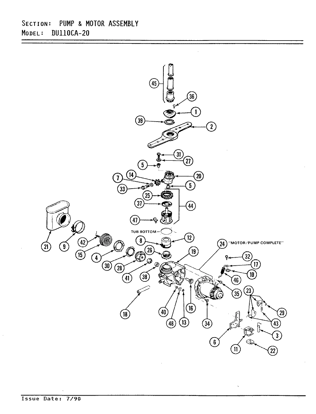 03 - PUMP & MOTOR ASSEMBLY