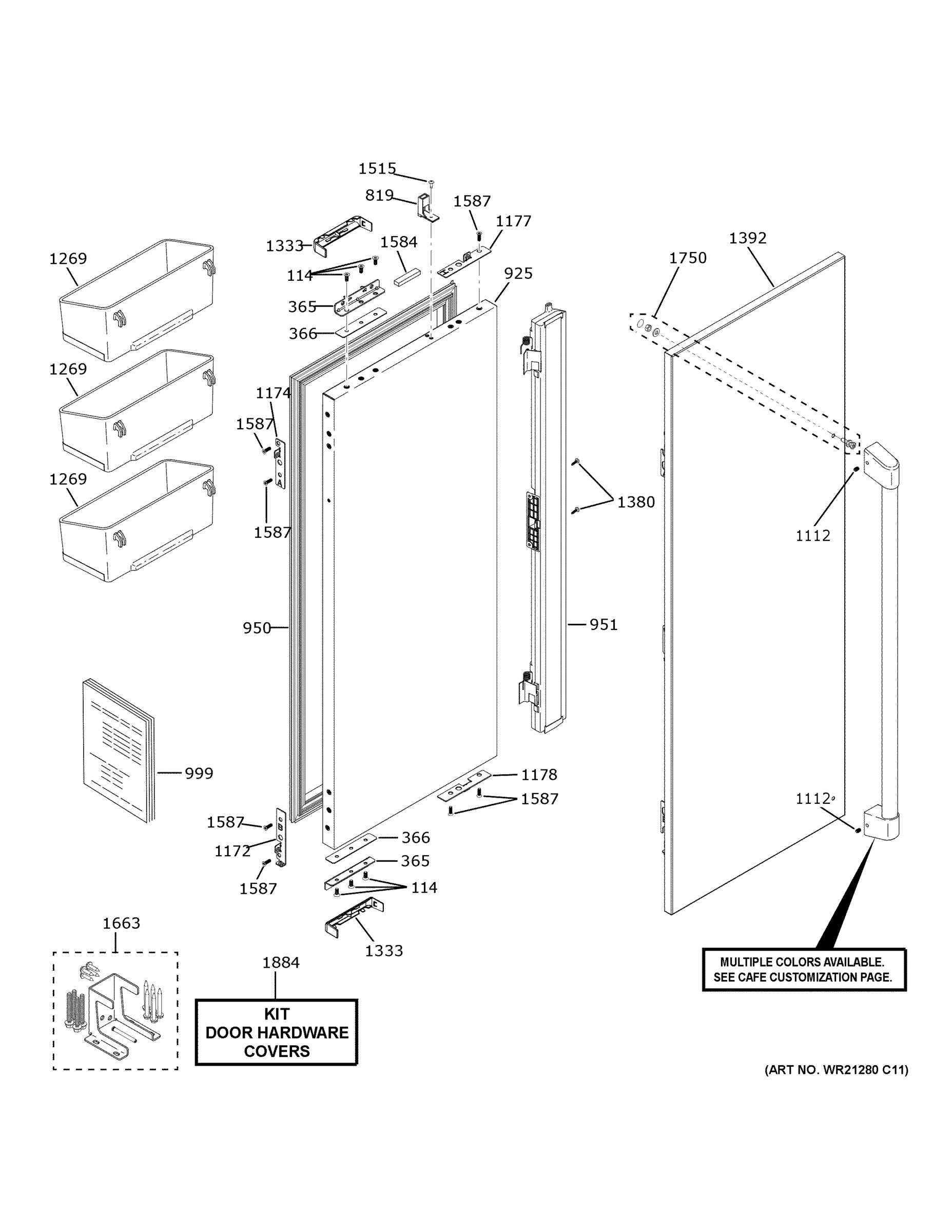 REFRIGERATOR DOOR - LH