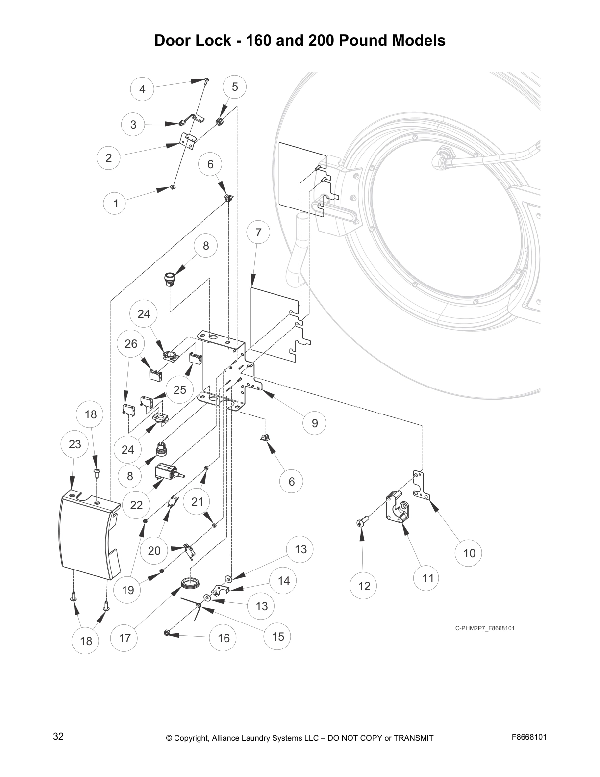 Door Lock - 160 and 200 Pound Models