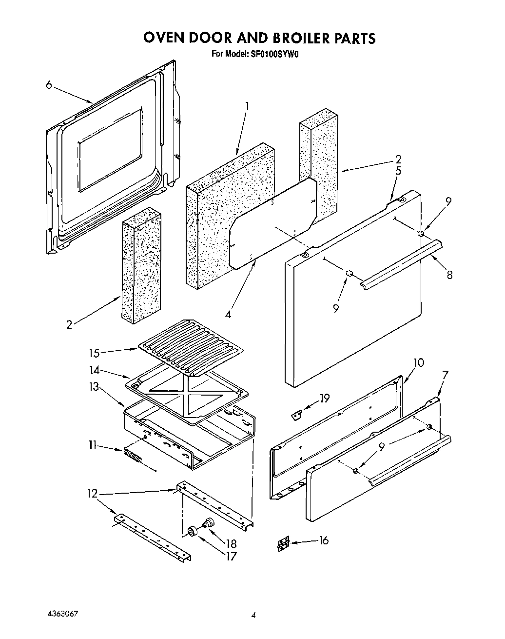 03 - OVEN DOOR AND BROILER