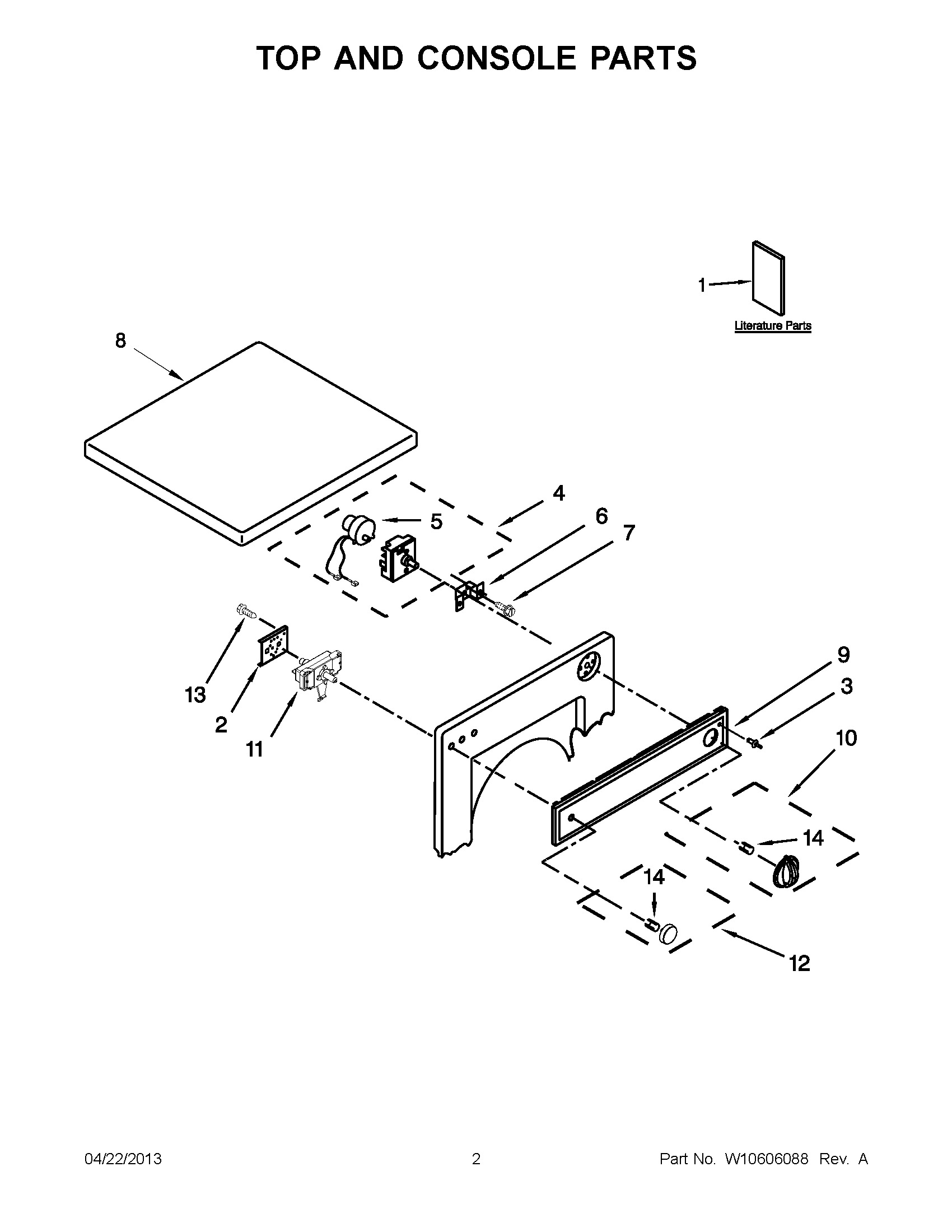 01 - TOP AND CONSOLE PARTS