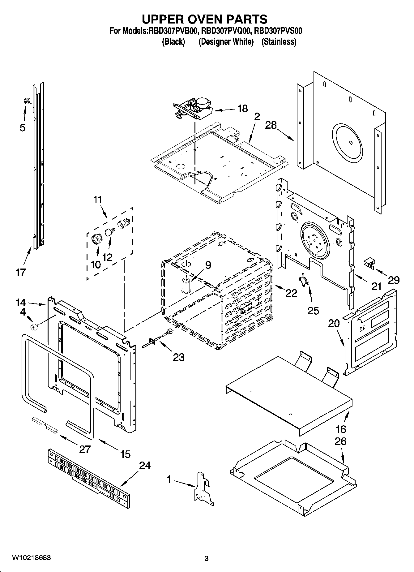 02 - UPPER OVEN PARTS