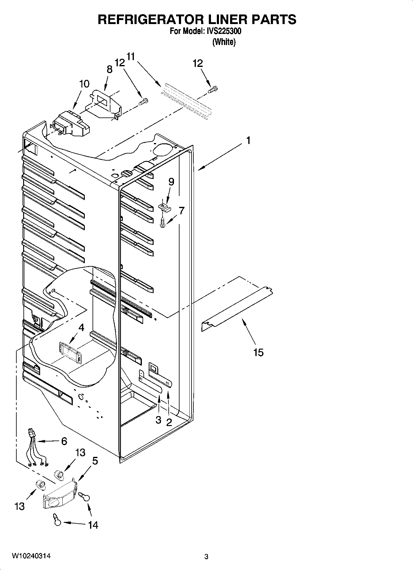 02 - REFRIGERATOR LINER PARTS