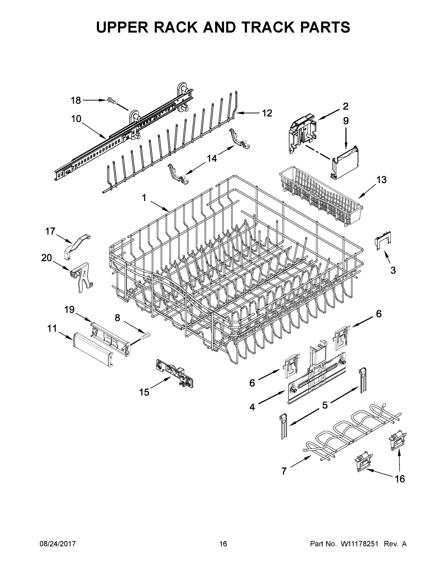 09 - UPPER RACK AND TRACK PARTS