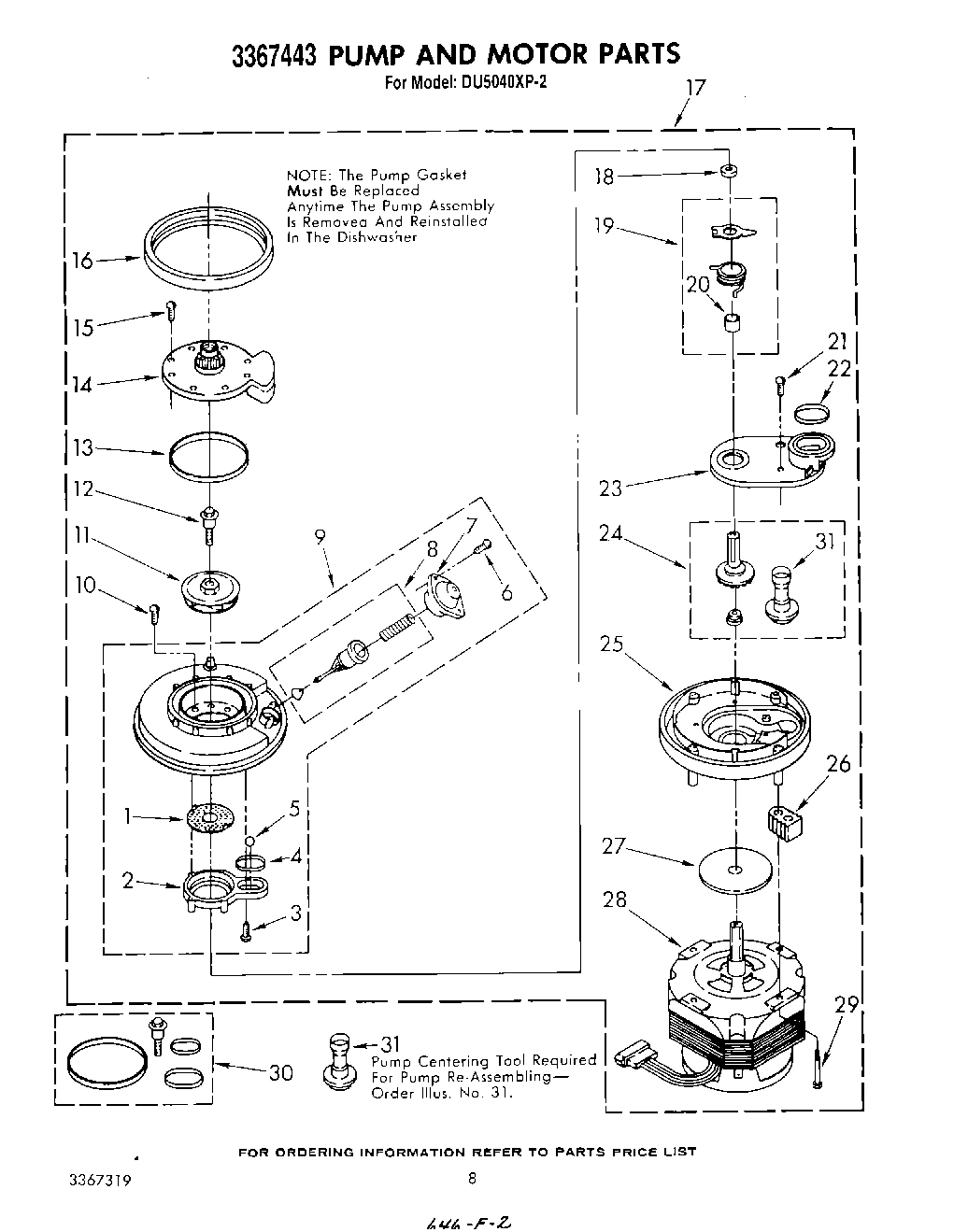 06 - 3367443 PUMP AND MOTOR