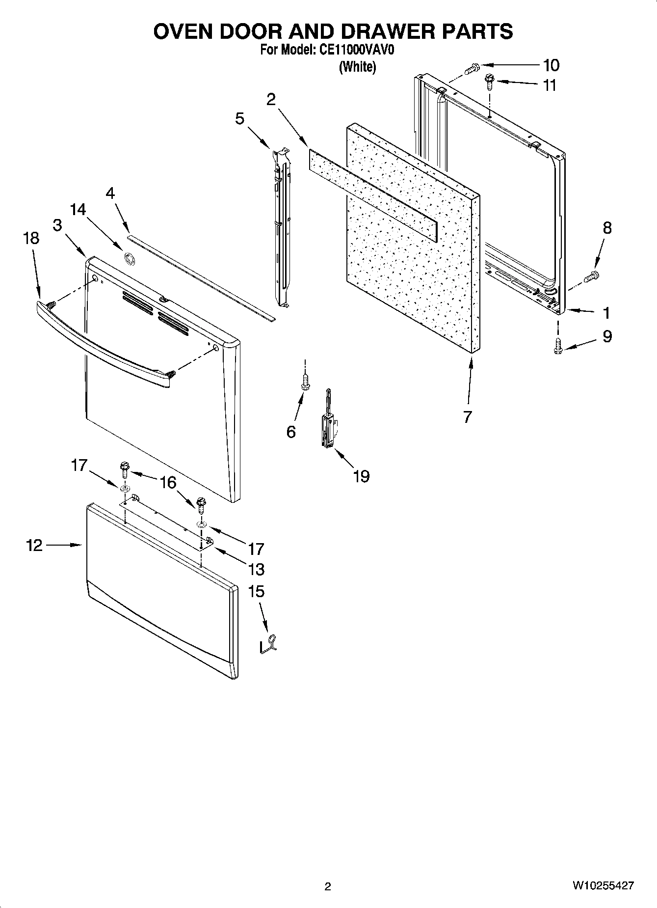 02 - OVEN DOOR AND DRAWER PARTS