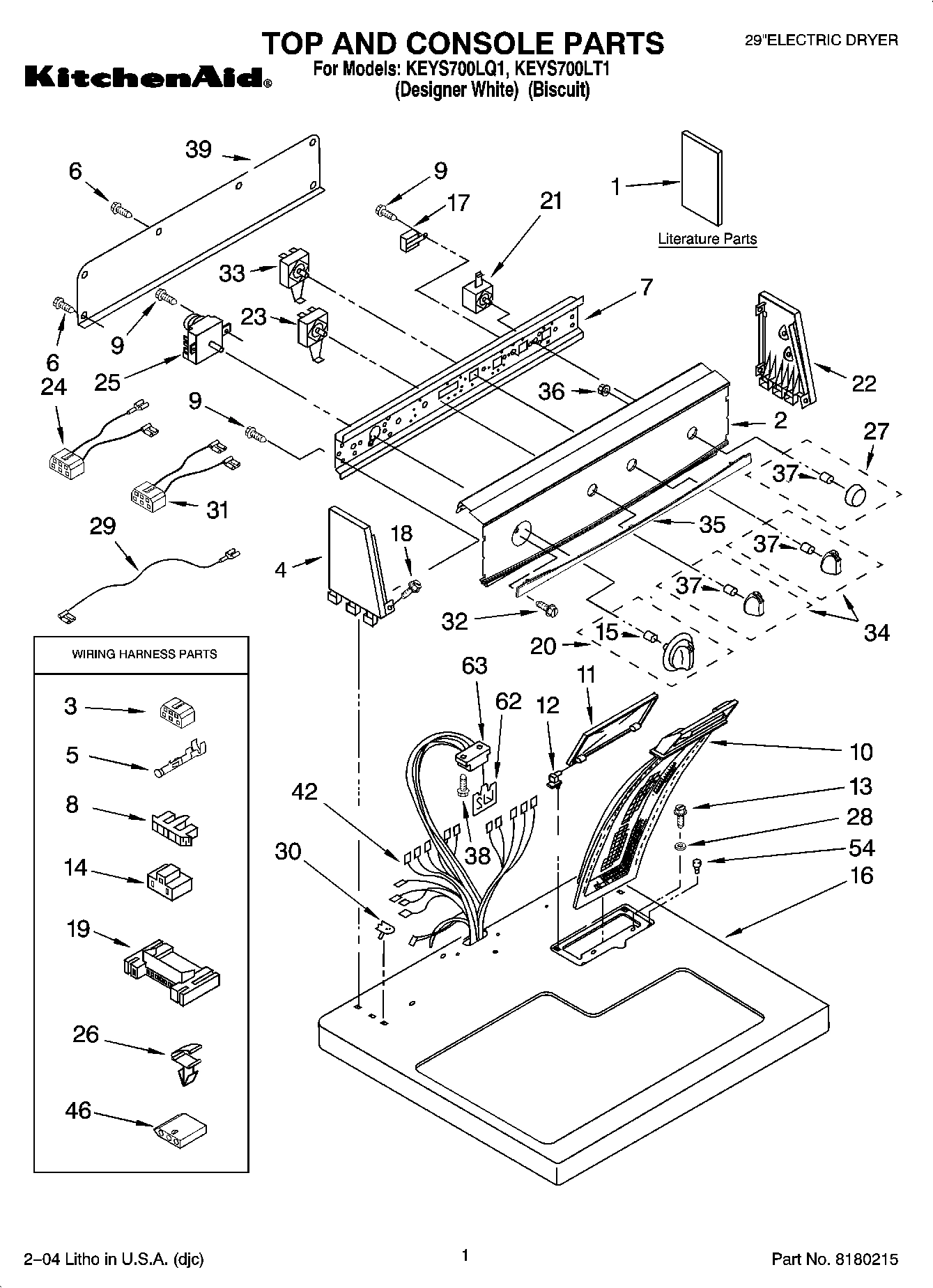 01 - TOP AND CONSOLE PARTS