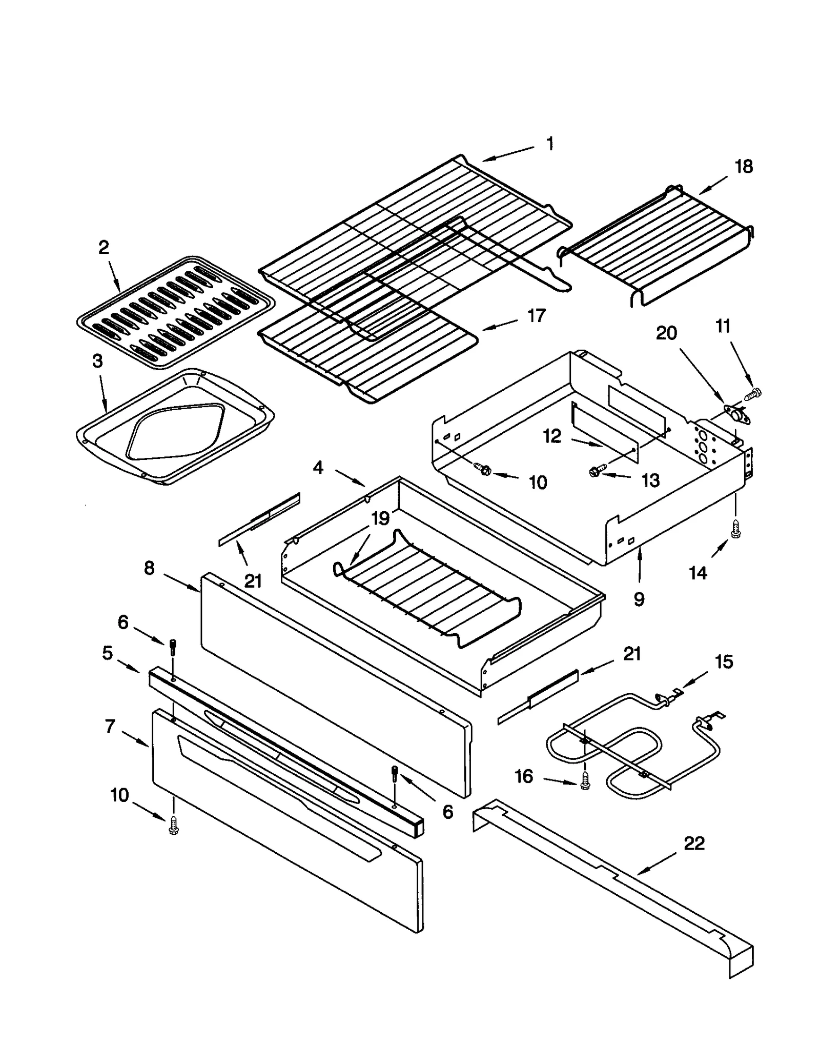 WARMING DRAWER AND BROILER