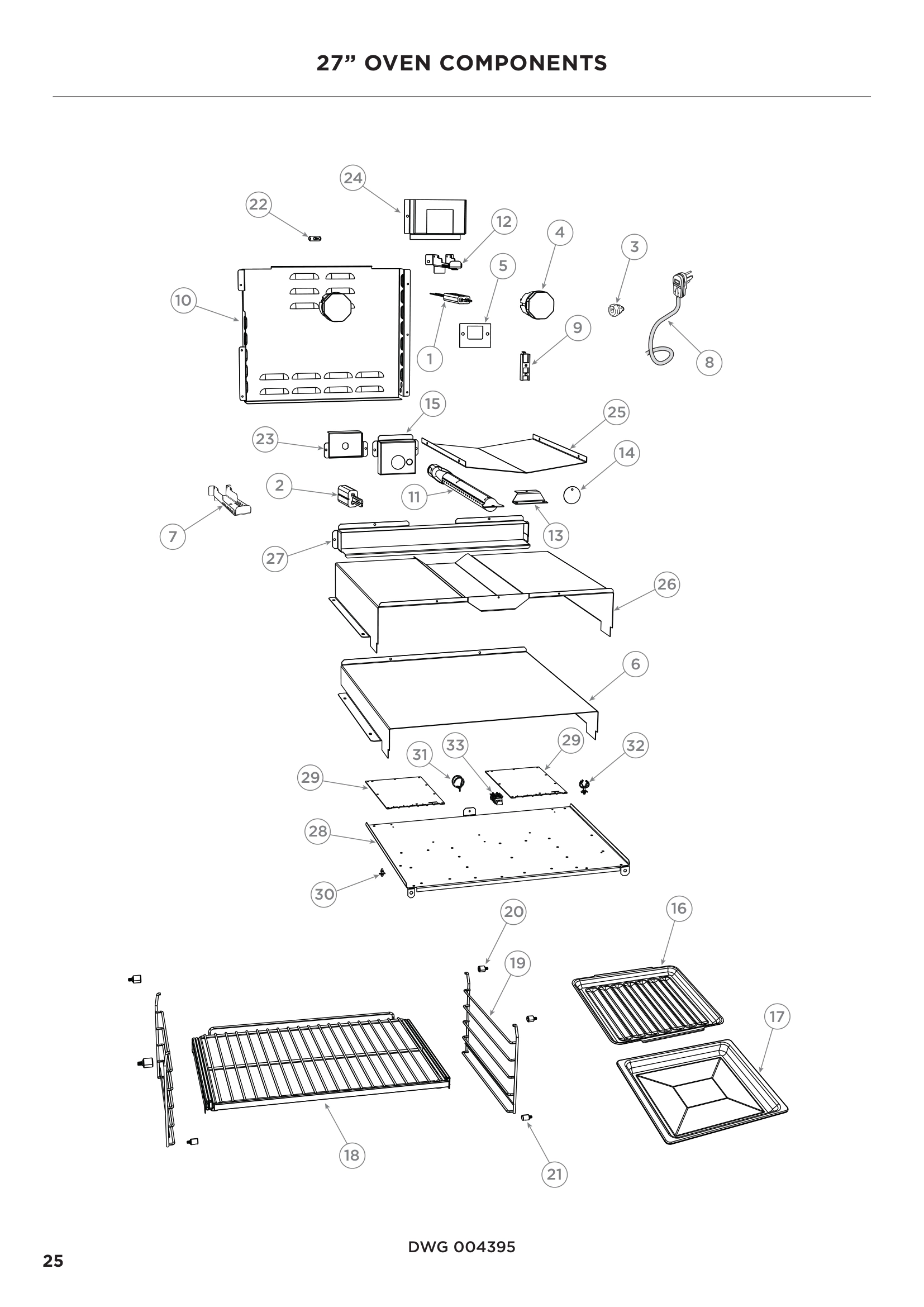 27” OVEN COMPONENTS