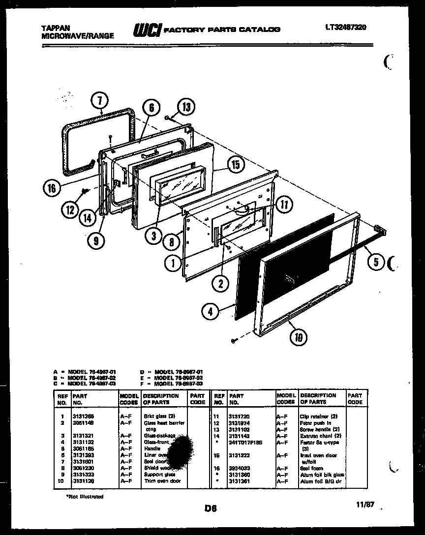 05 - LOWER OVEN DOOR PARTS