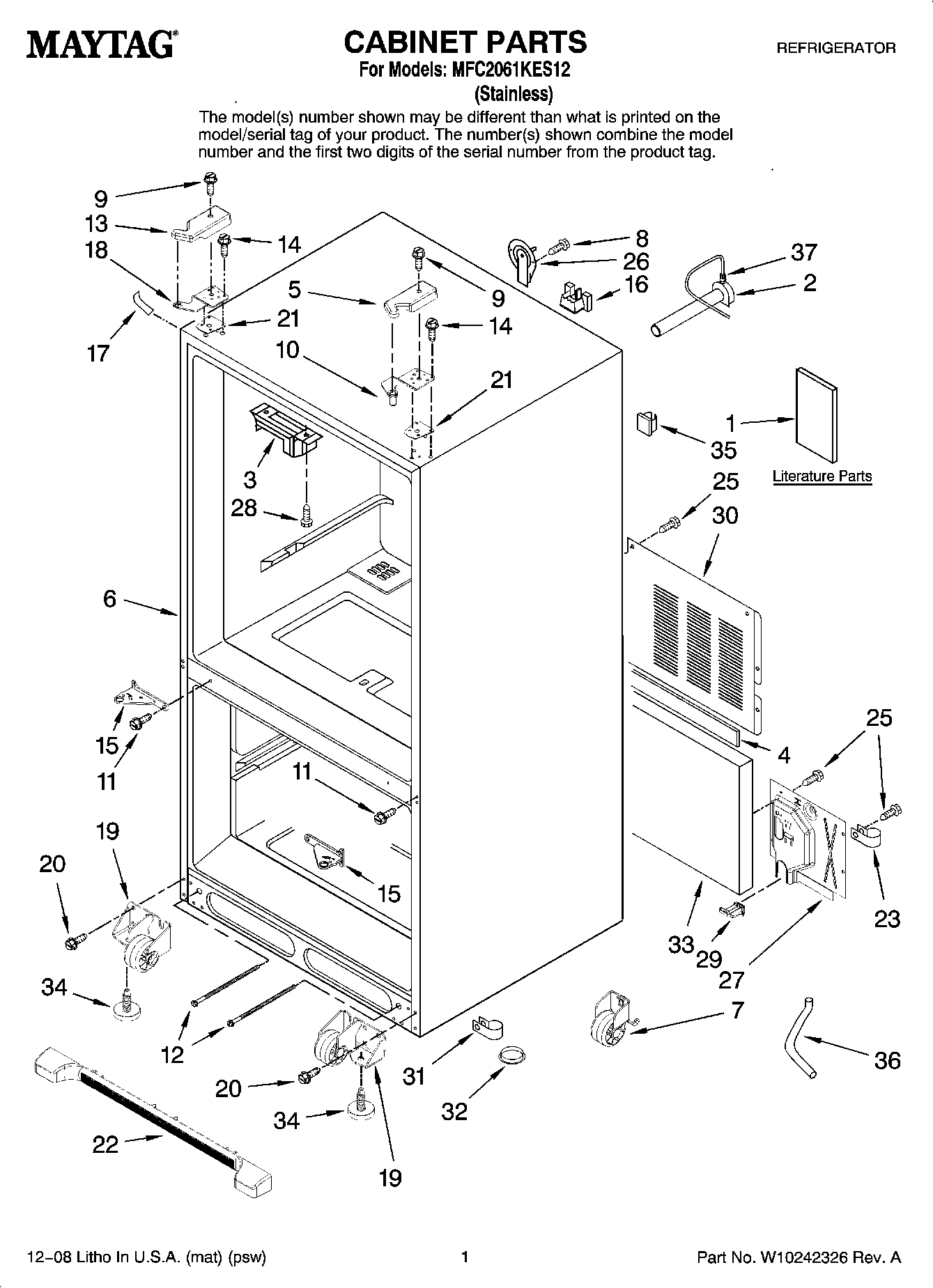 01 - CABINET PARTS