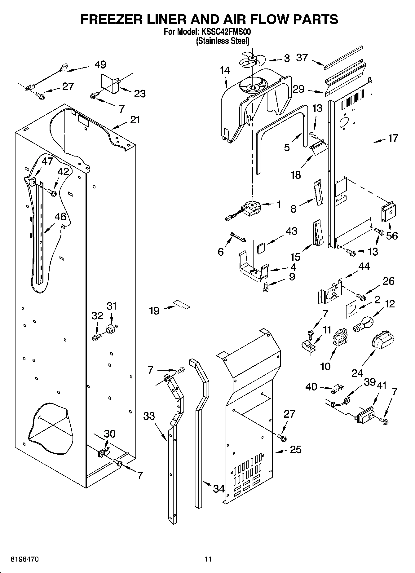 08 - FREEZER LINER AND AIR FLOW PARTS