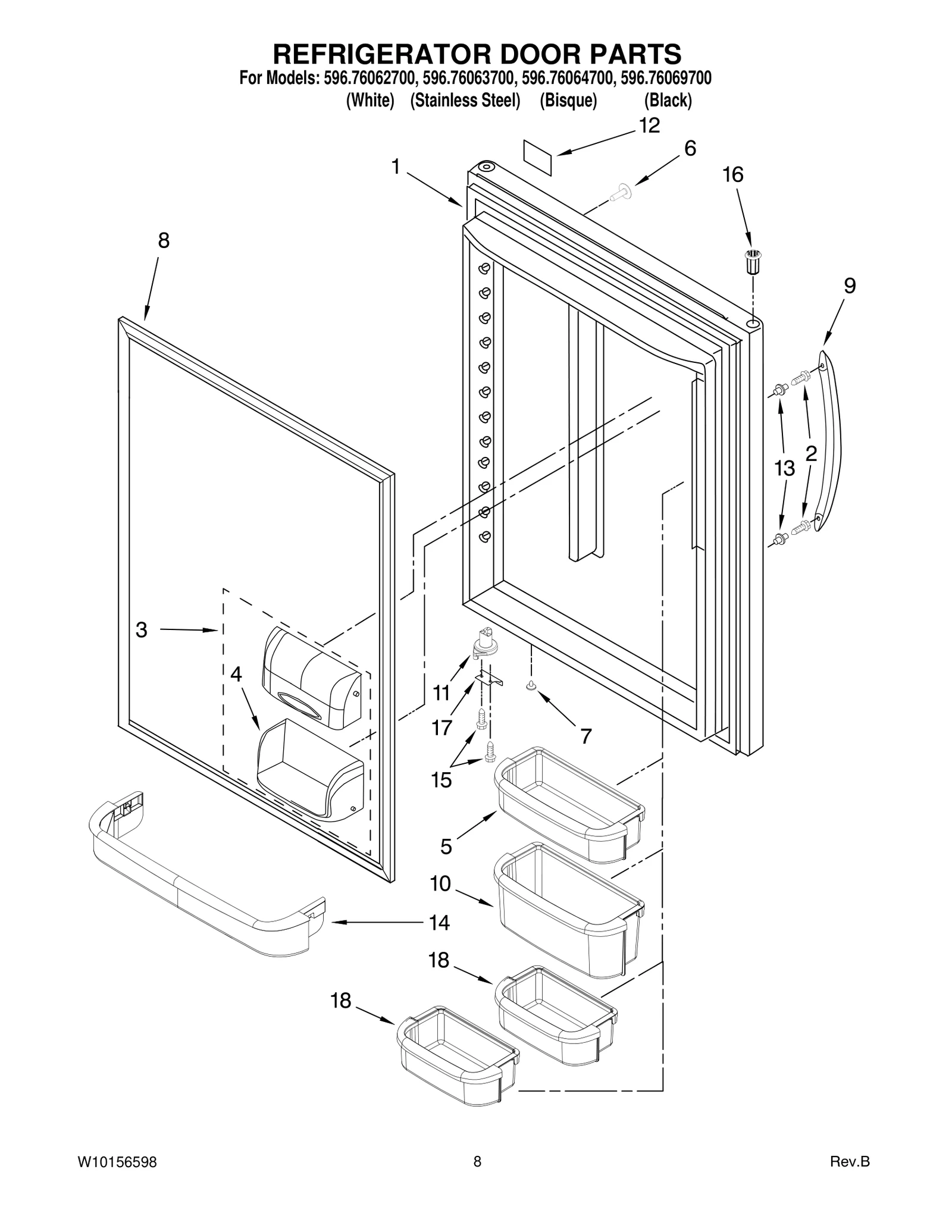 REFRIGERATOR DOOR PARTS