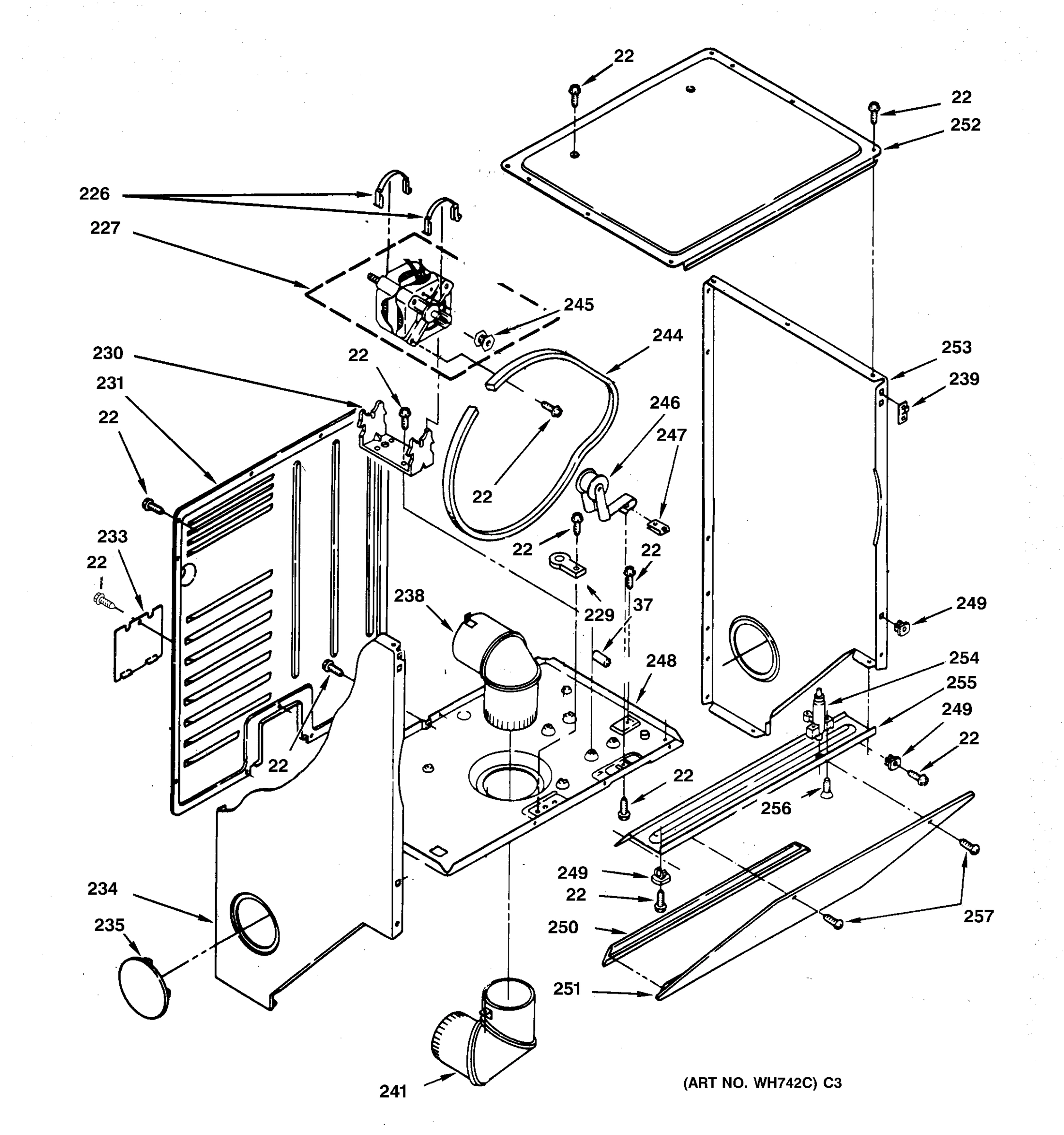DRYER CABINET & MOTOR