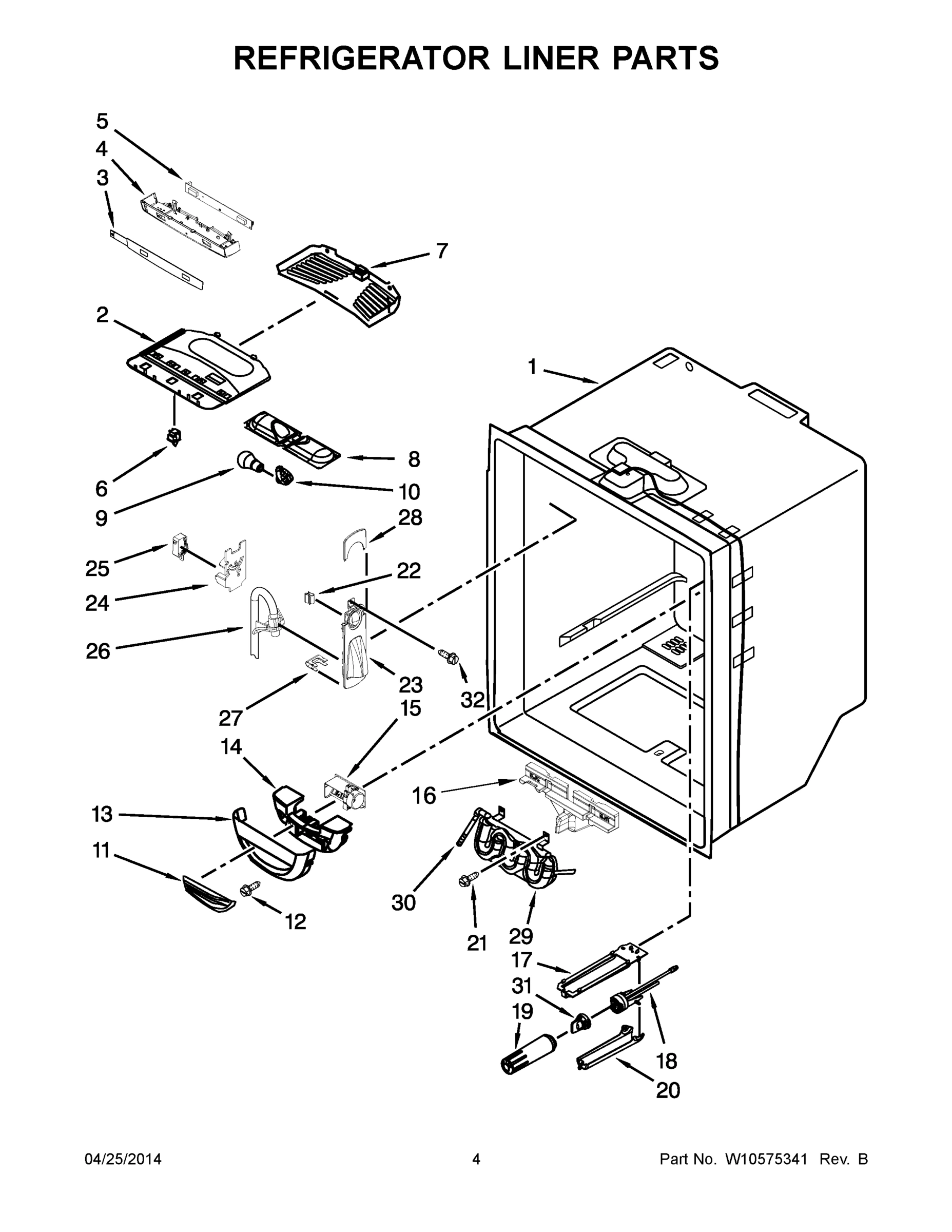 03 - REFRIGERATOR LINER PARTS