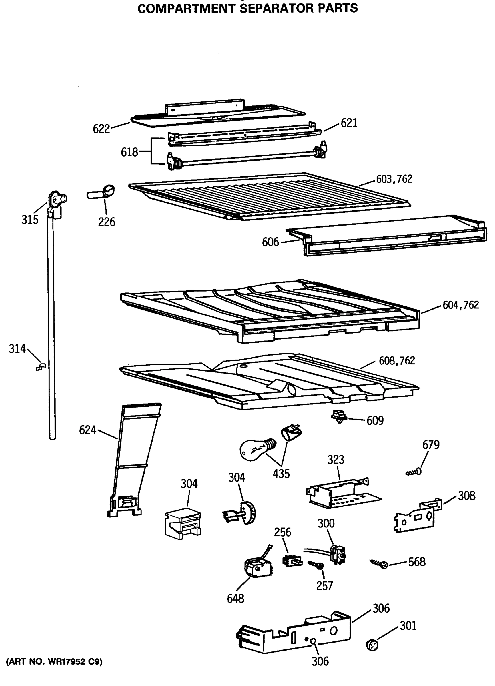 COMPARTMENT SEPARATOR PARTS