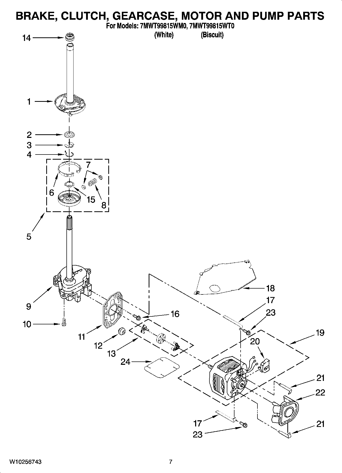04 - BRAKE, CLUTCH, GEARCASE, MOTOR AND PUMP PARTS