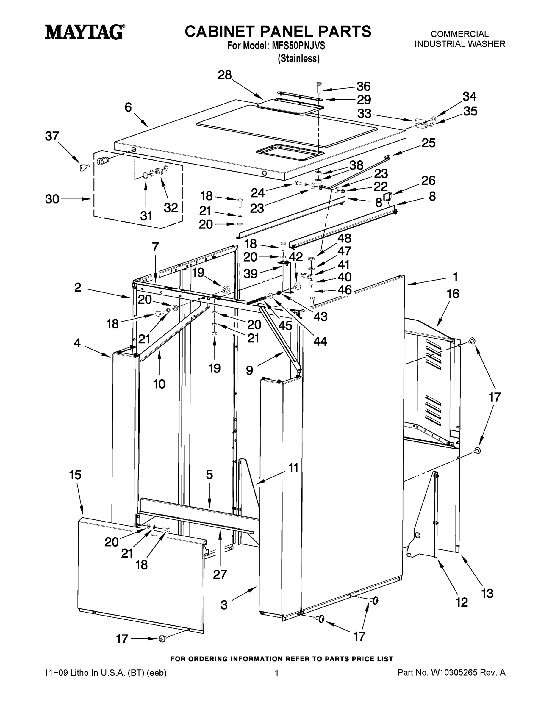 01 - CABINET PANEL PARTS