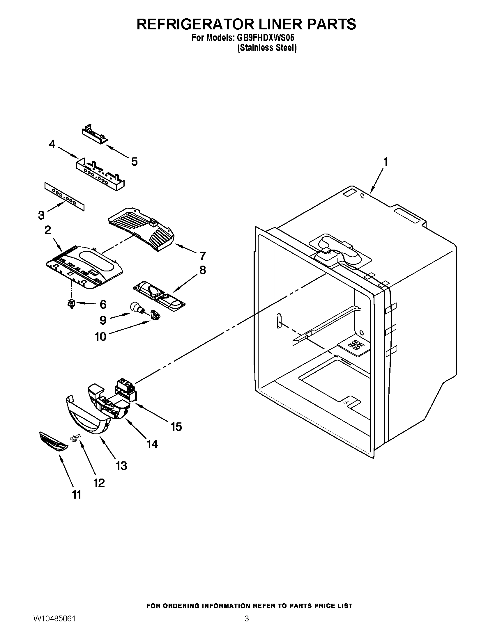 02 - REFRIGERATOR LINER PARTS