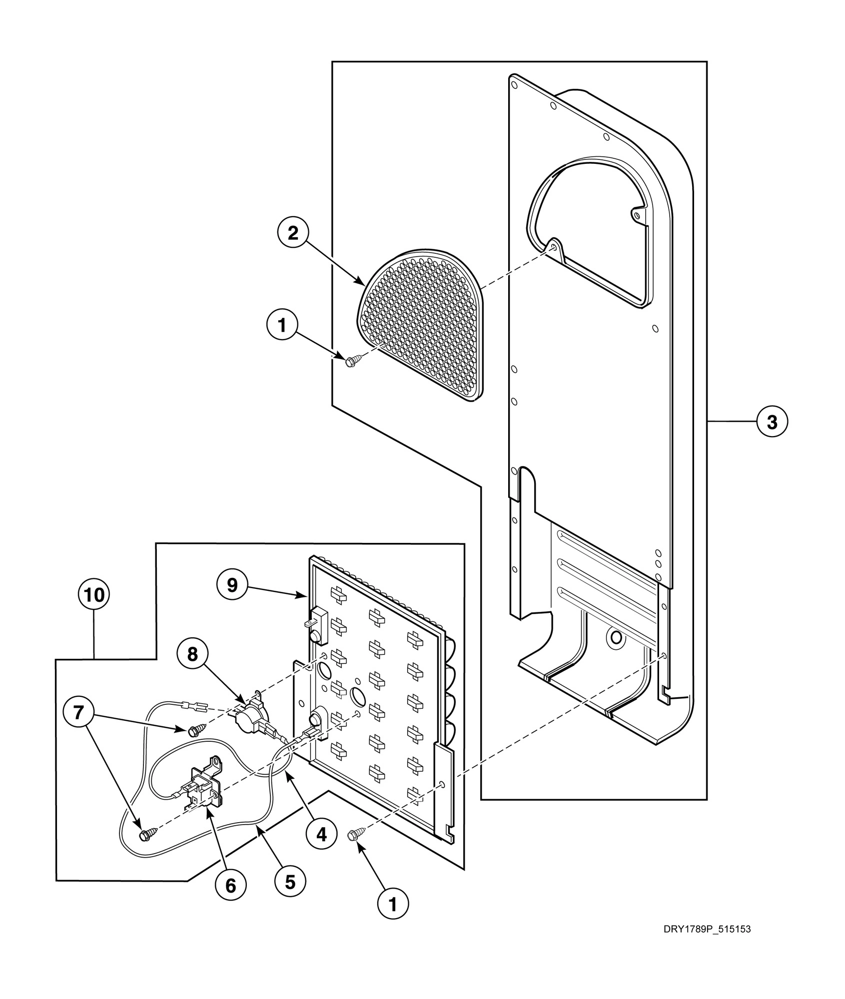 Heater Duct and Element Assembly (Electric Models)