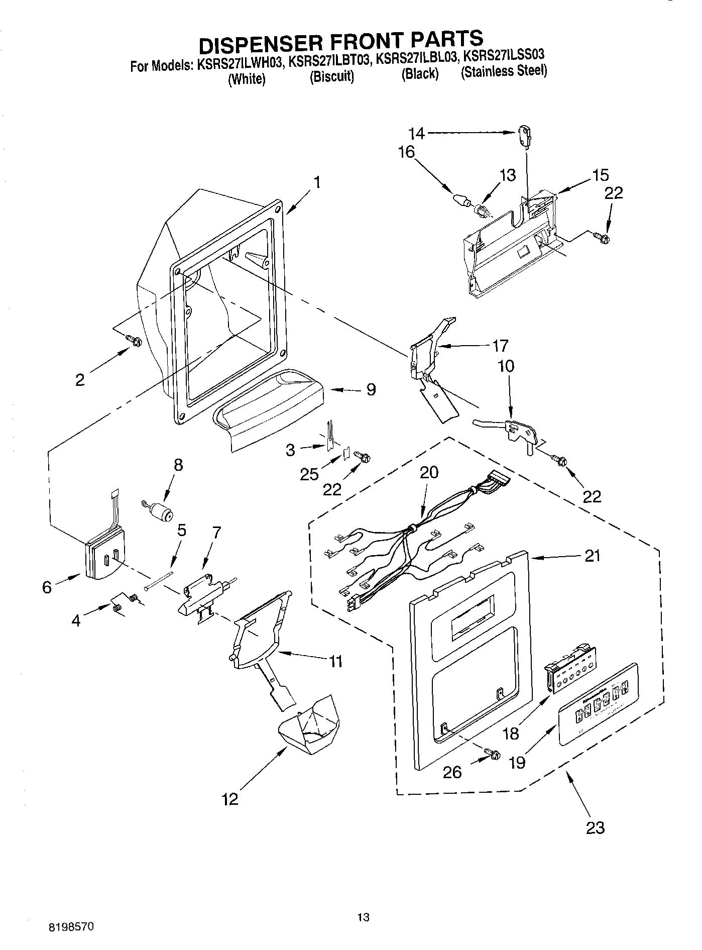 08 - DISPENSER FRONT PARTS