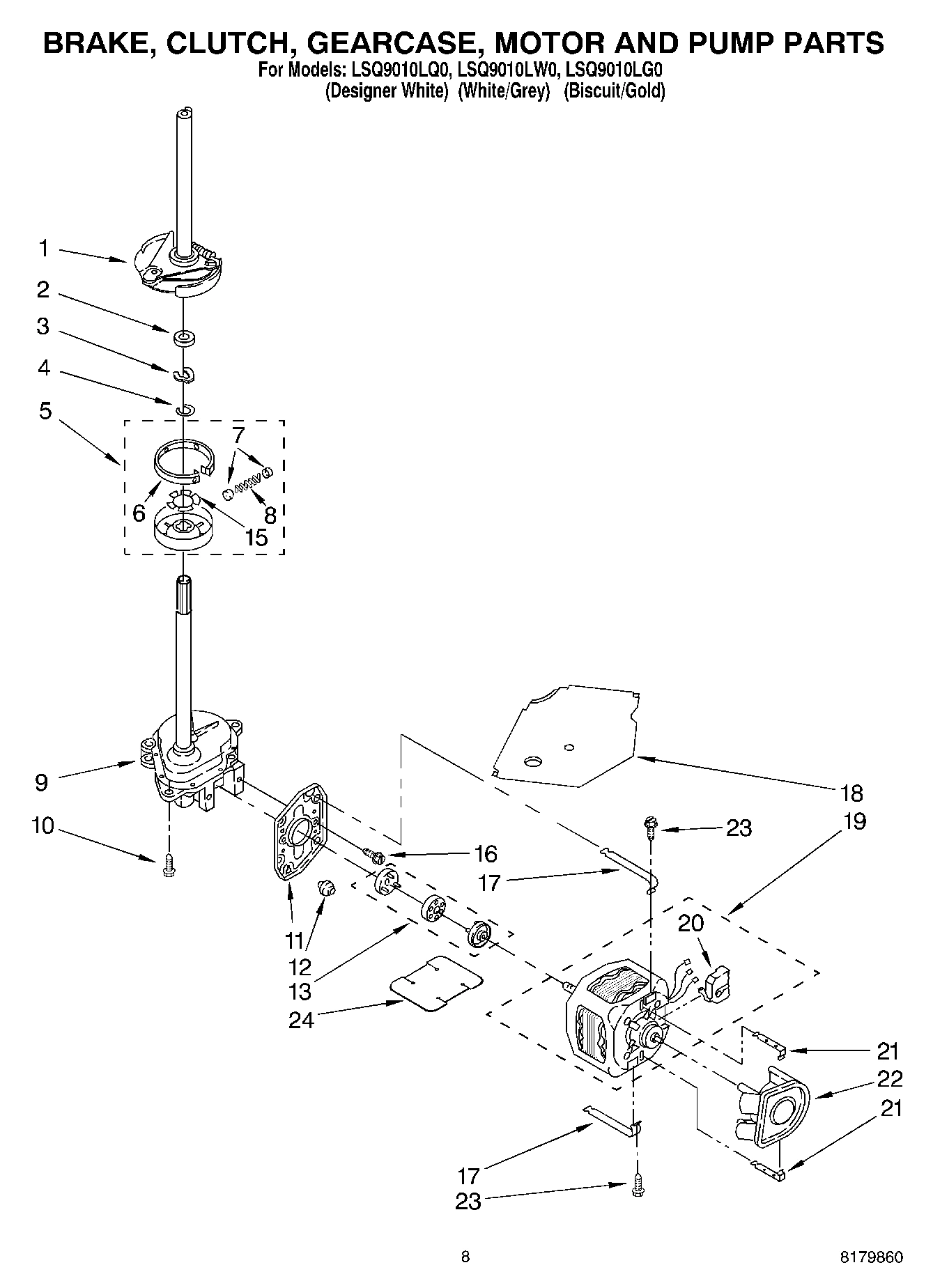 05 - BRAKE, CLUTCH, GEARCASE, MOTOR & PUMP