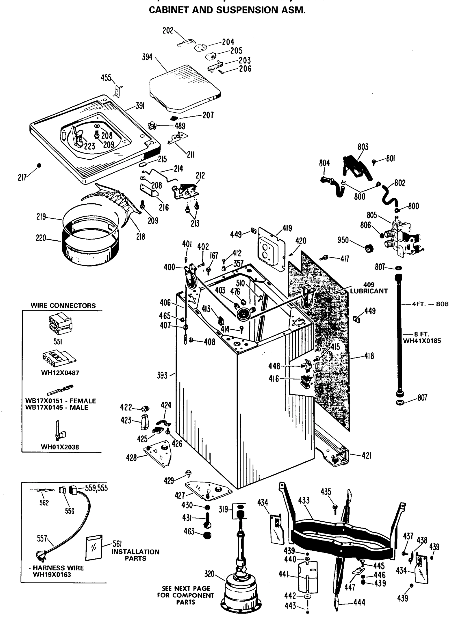 CABINET AND SUSPENSION ASM.