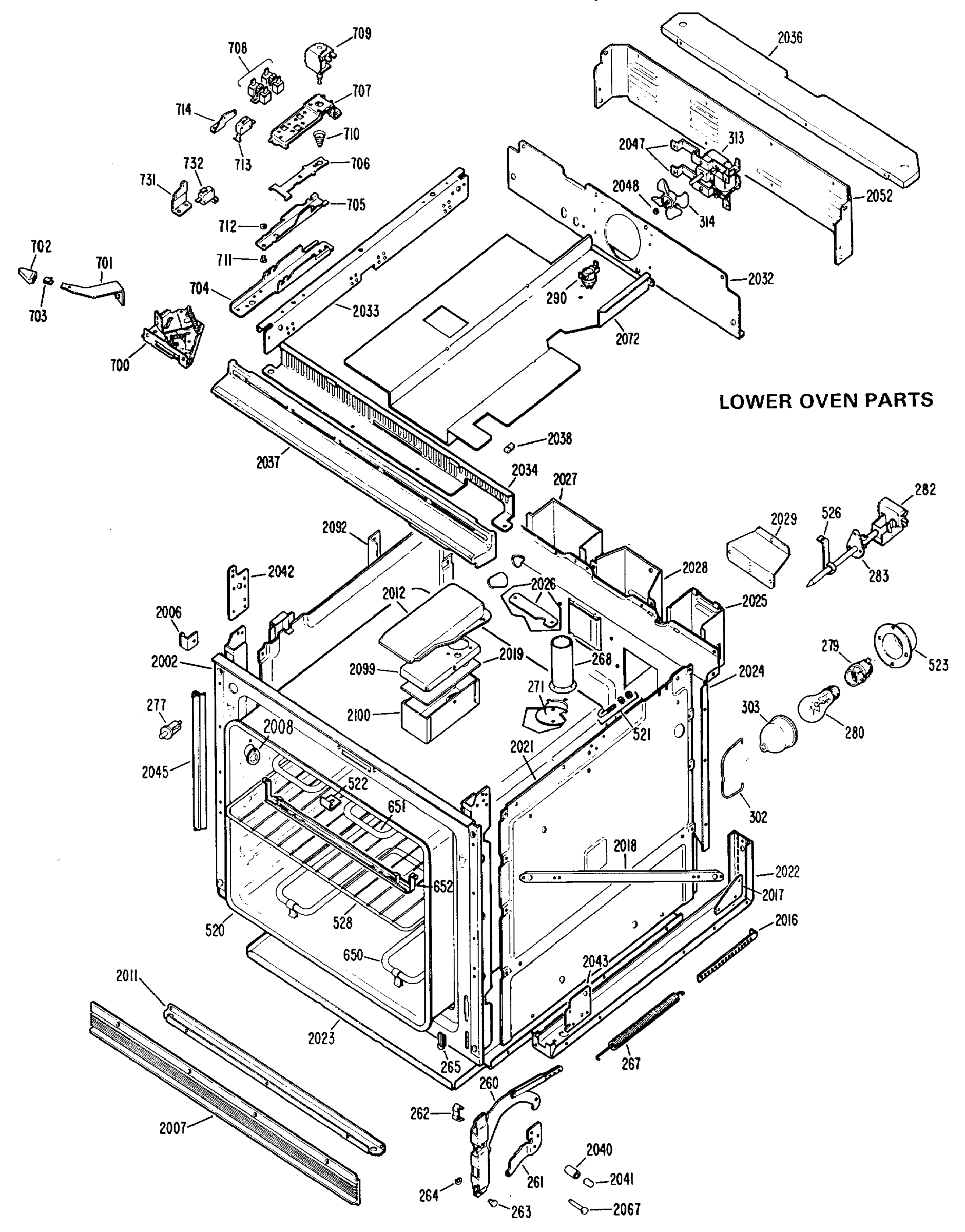 LOWER OVEN PARTS