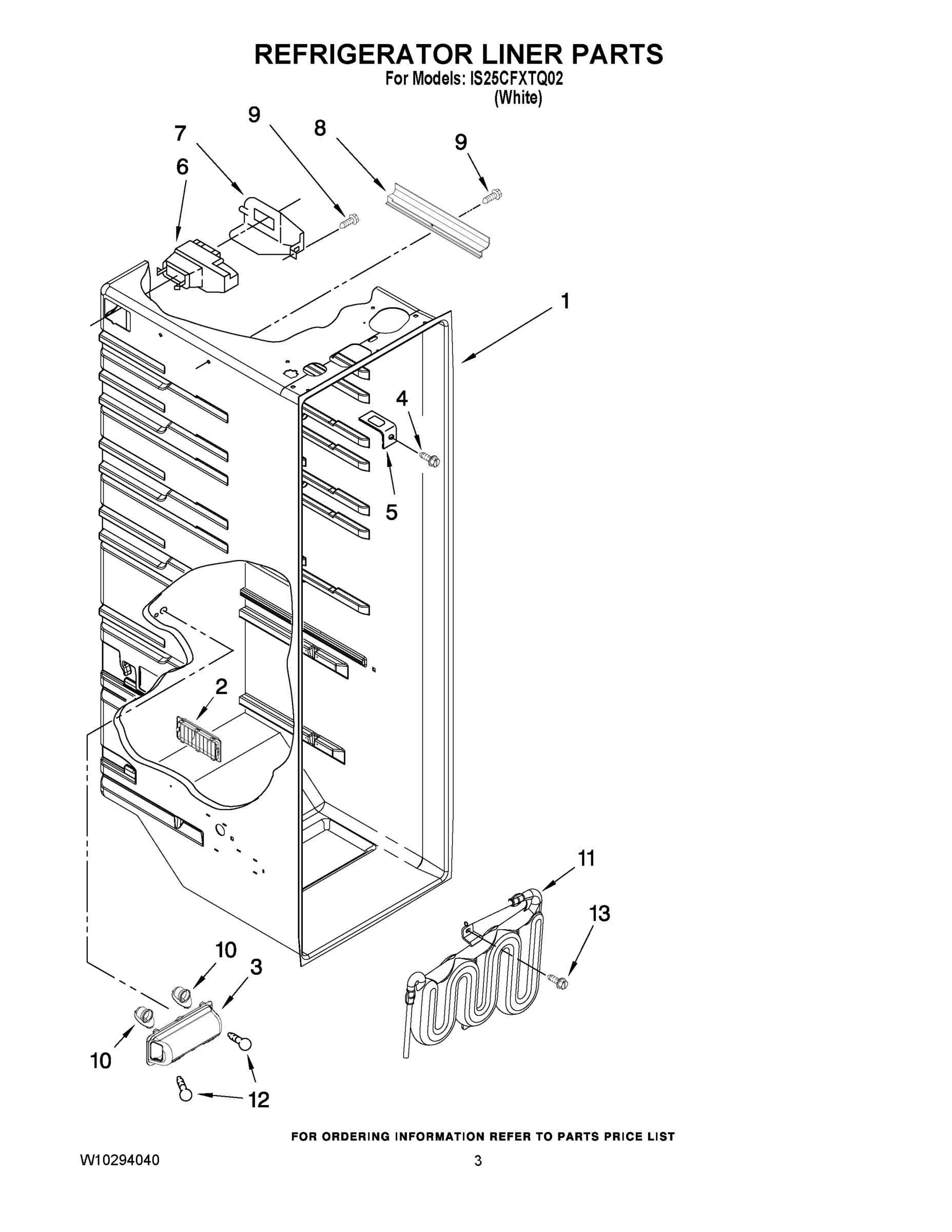 02 - REFRIGERATOR LINER PARTS