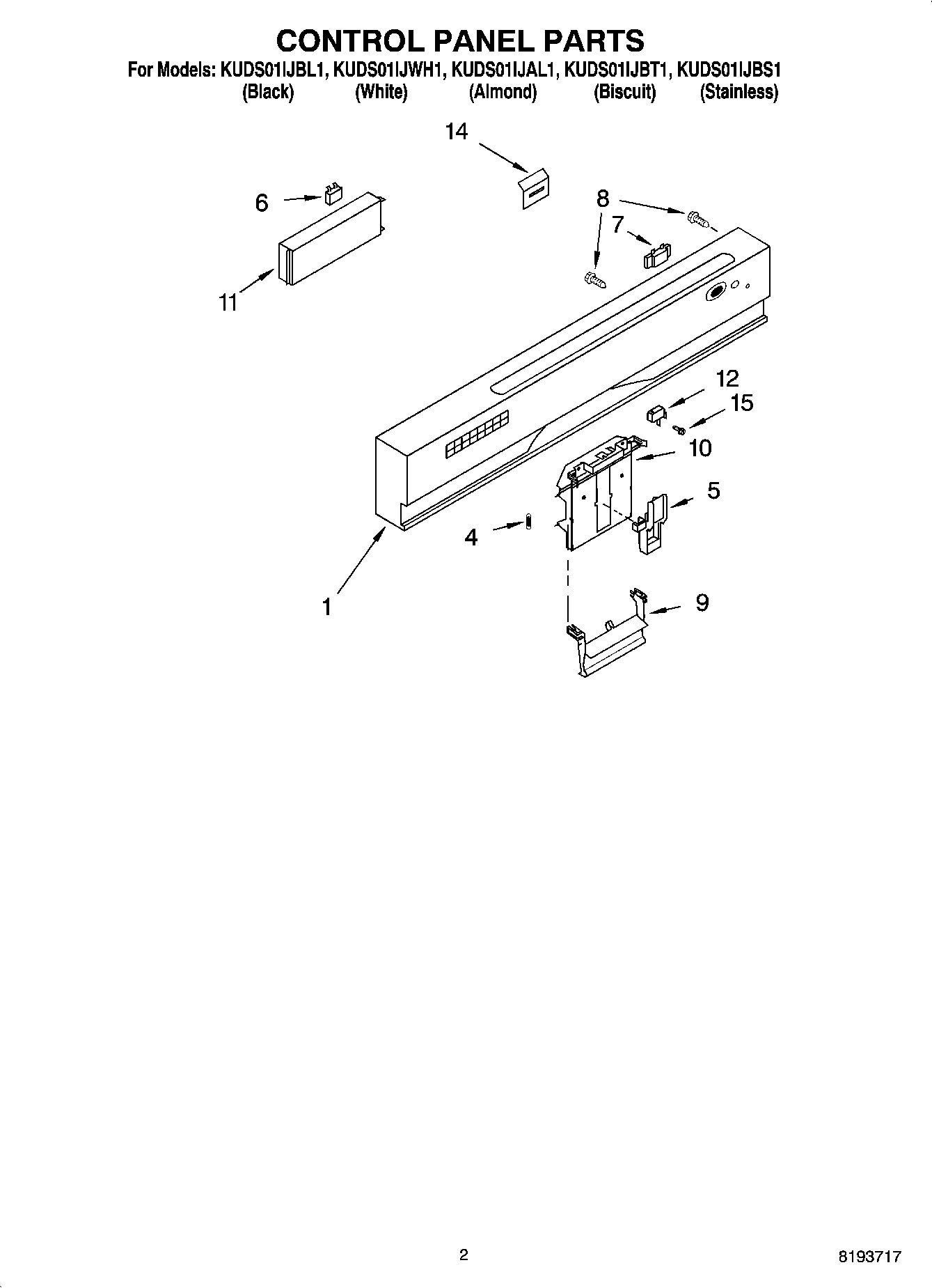 02 - CONTROL PANEL PARTS
