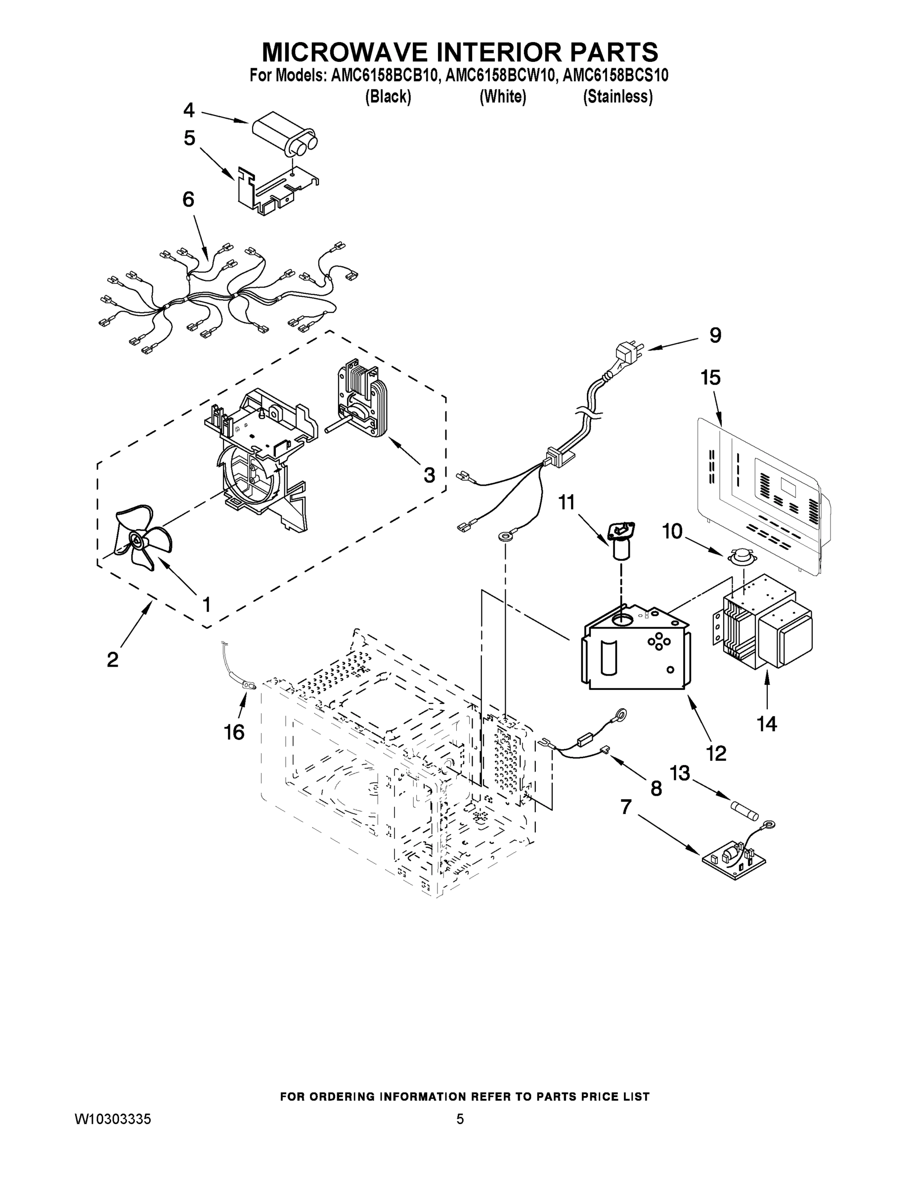 05 - MICROWAVE INTERIOR PARTS