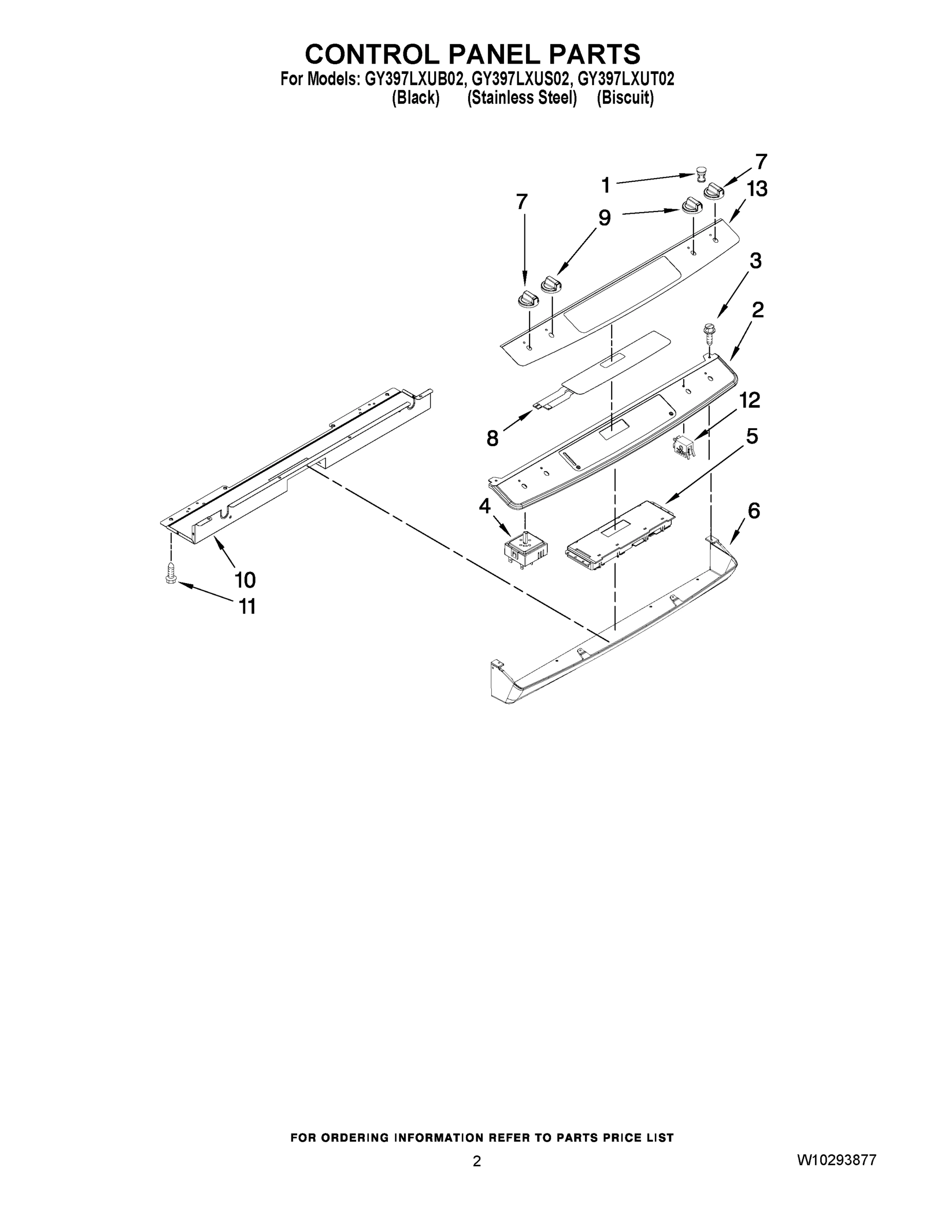 02 - CONTROL PANEL PARTS