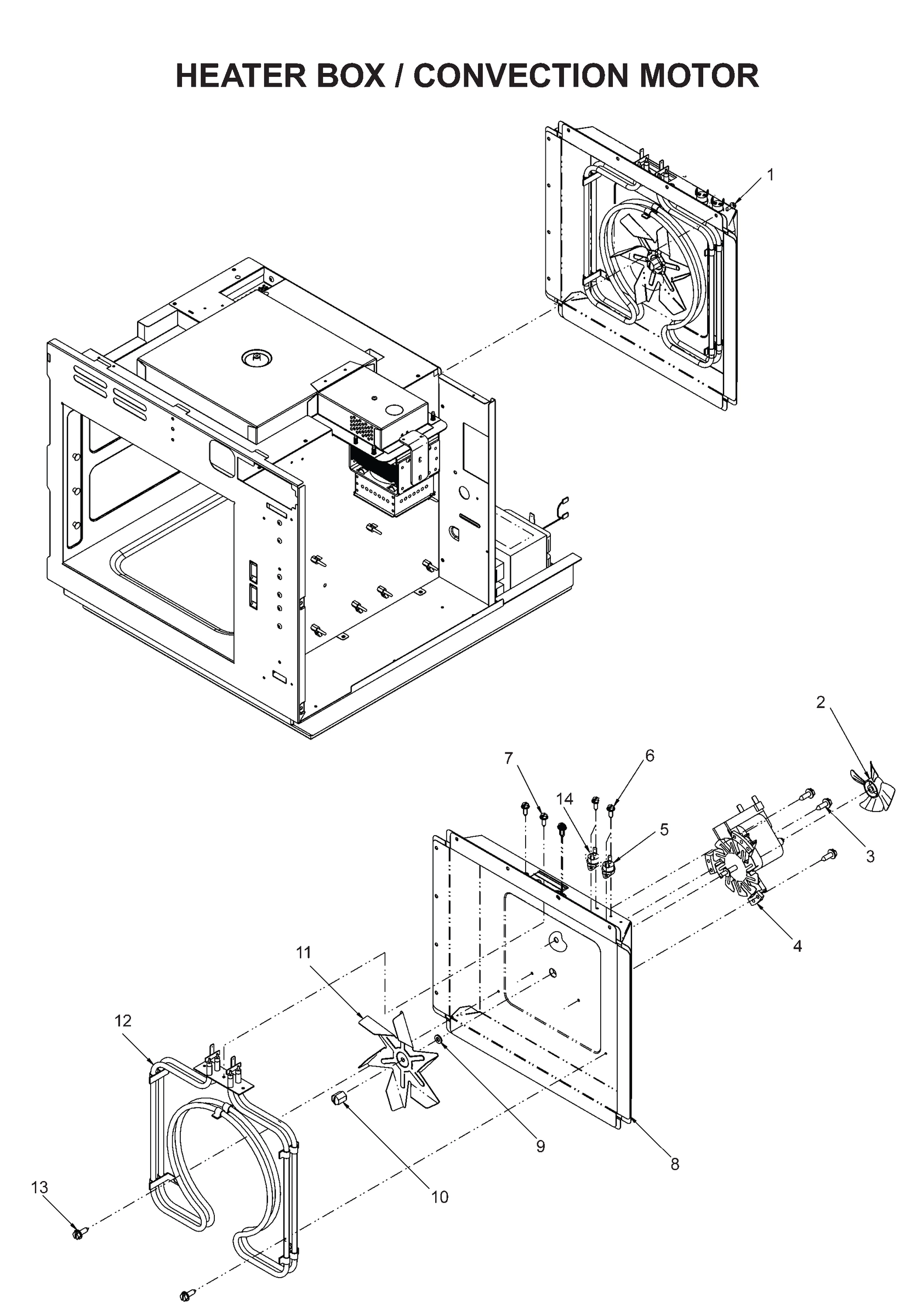 Heater Box / CONVECTION MOTOR