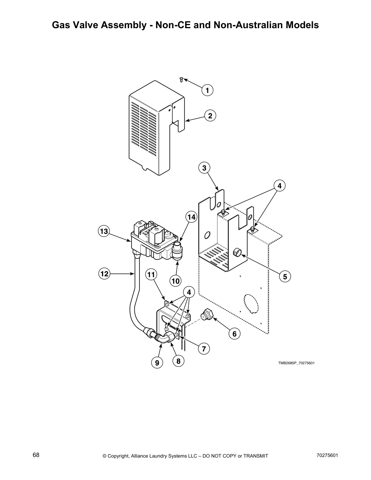 Gas Valve Assembly - Non-CE and Non-Australian Models