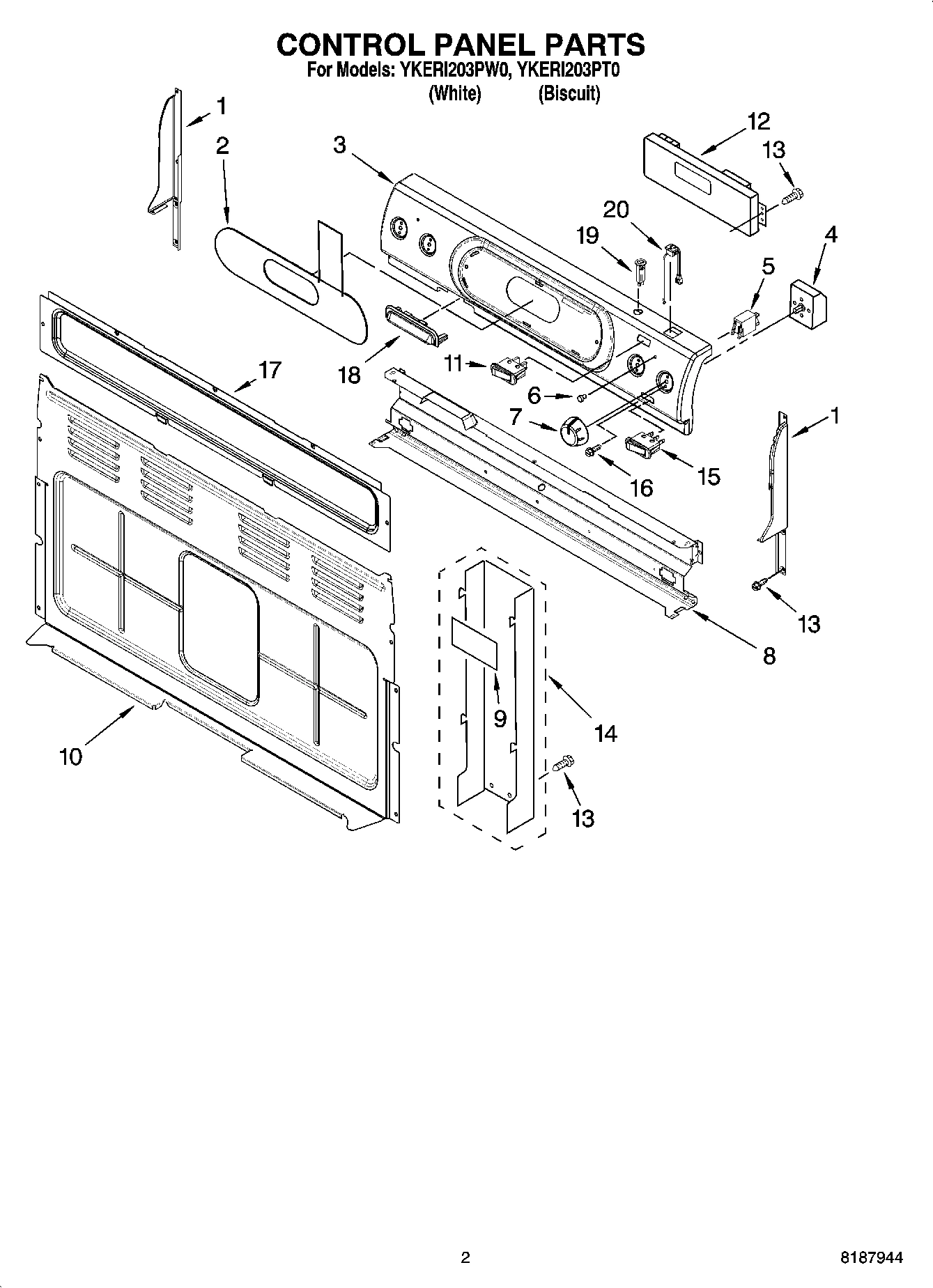 02 - CONTROL PANEL PARTS