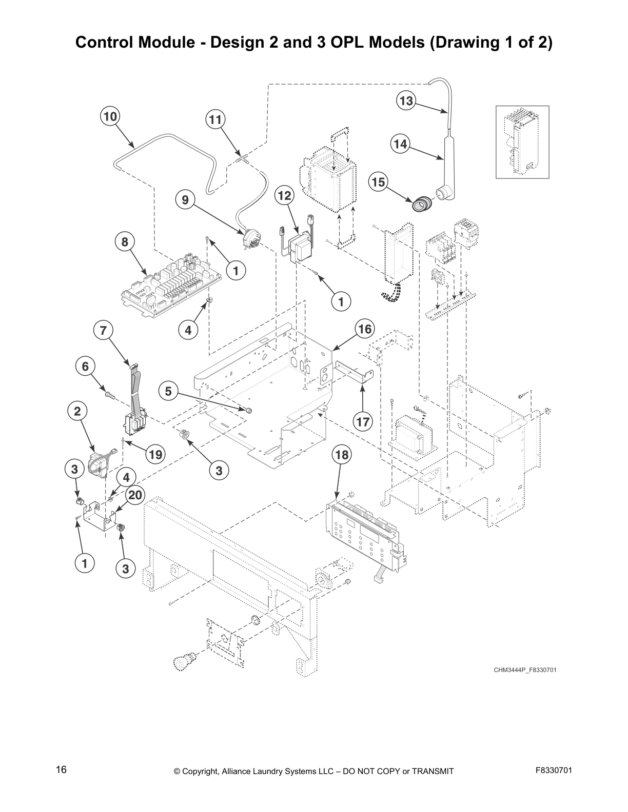 Control Module - Design 2 and 3 OPL Models (Drawing 1 of 2)