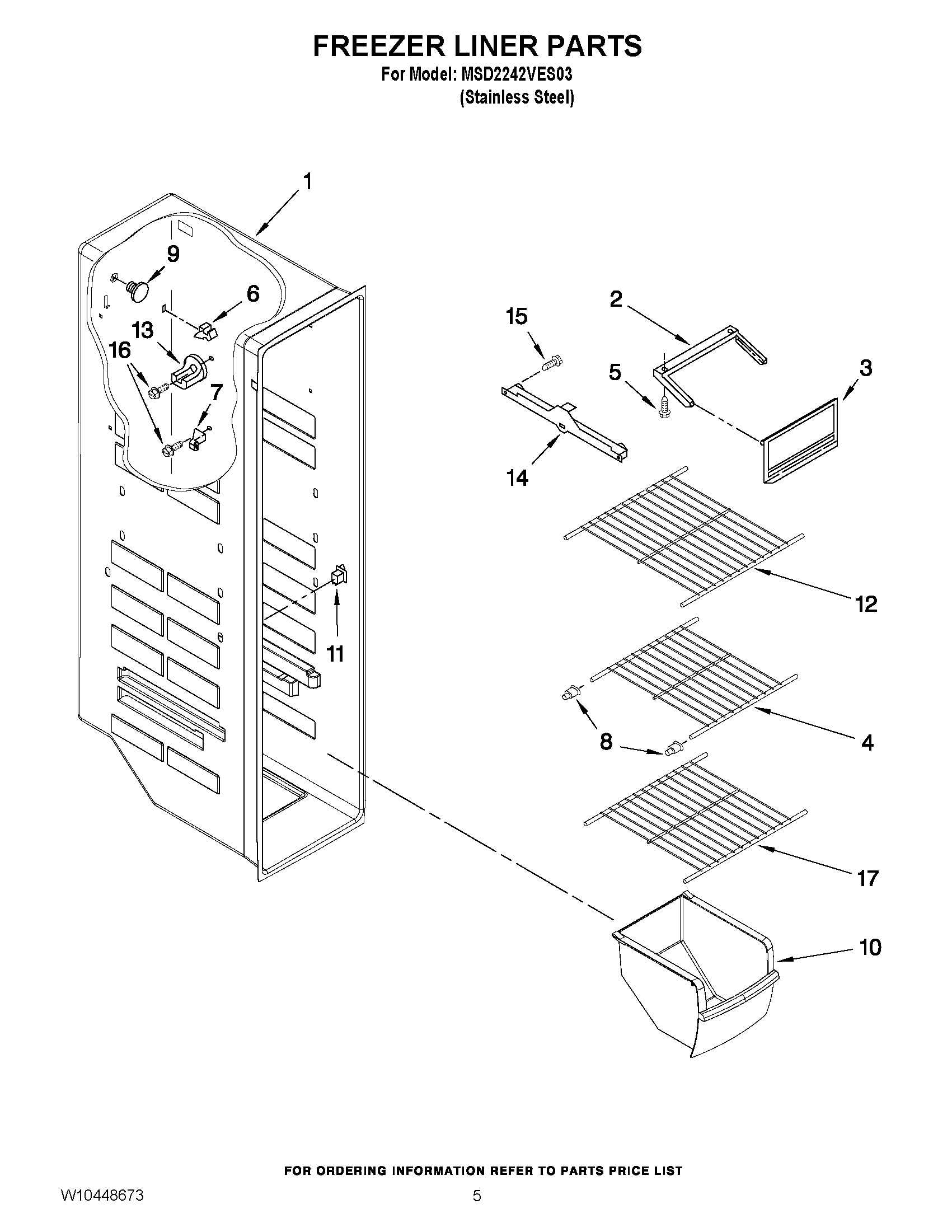 04 - FREEZER LINER PARTS