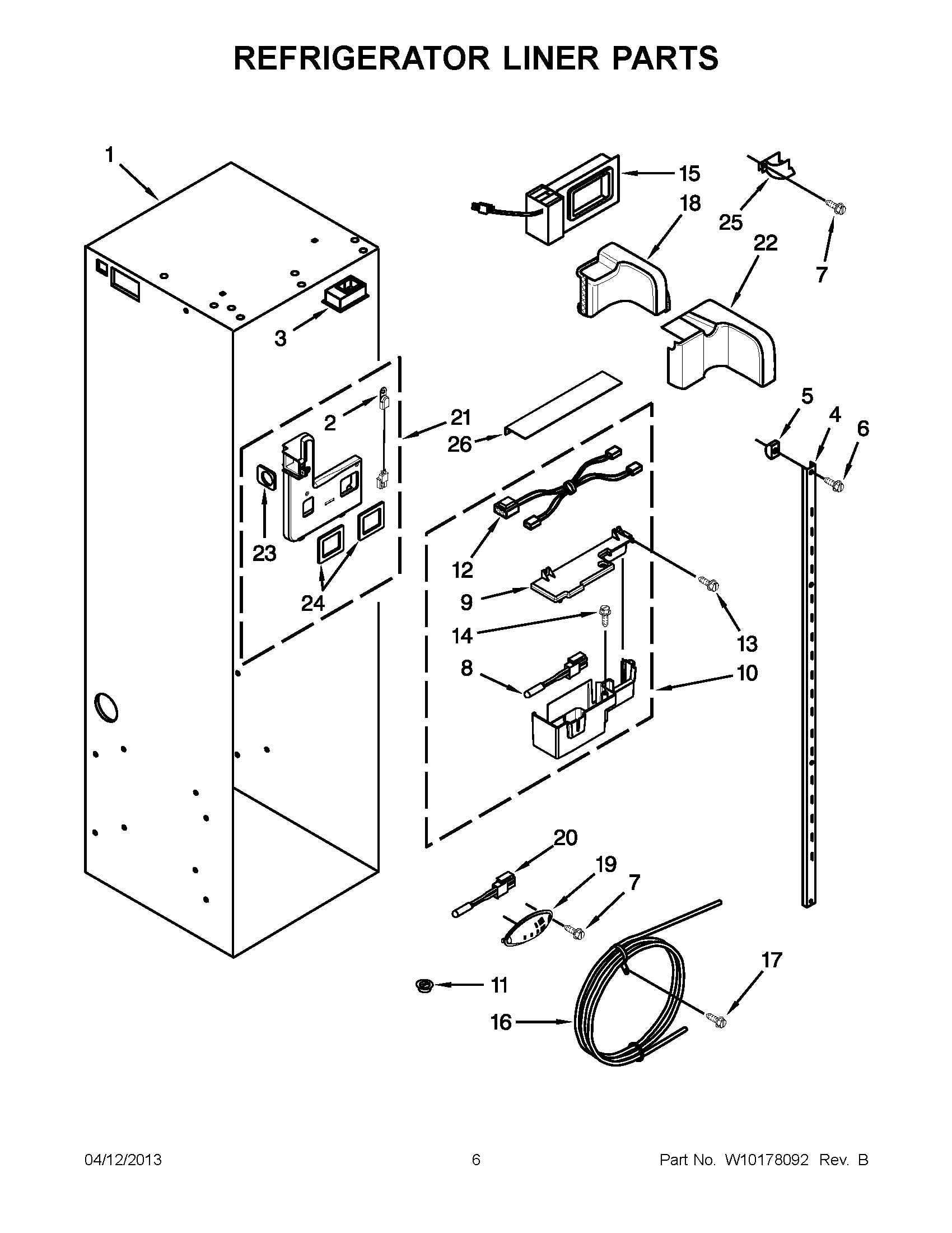 03 - REFRIGERATOR LINER PARTS