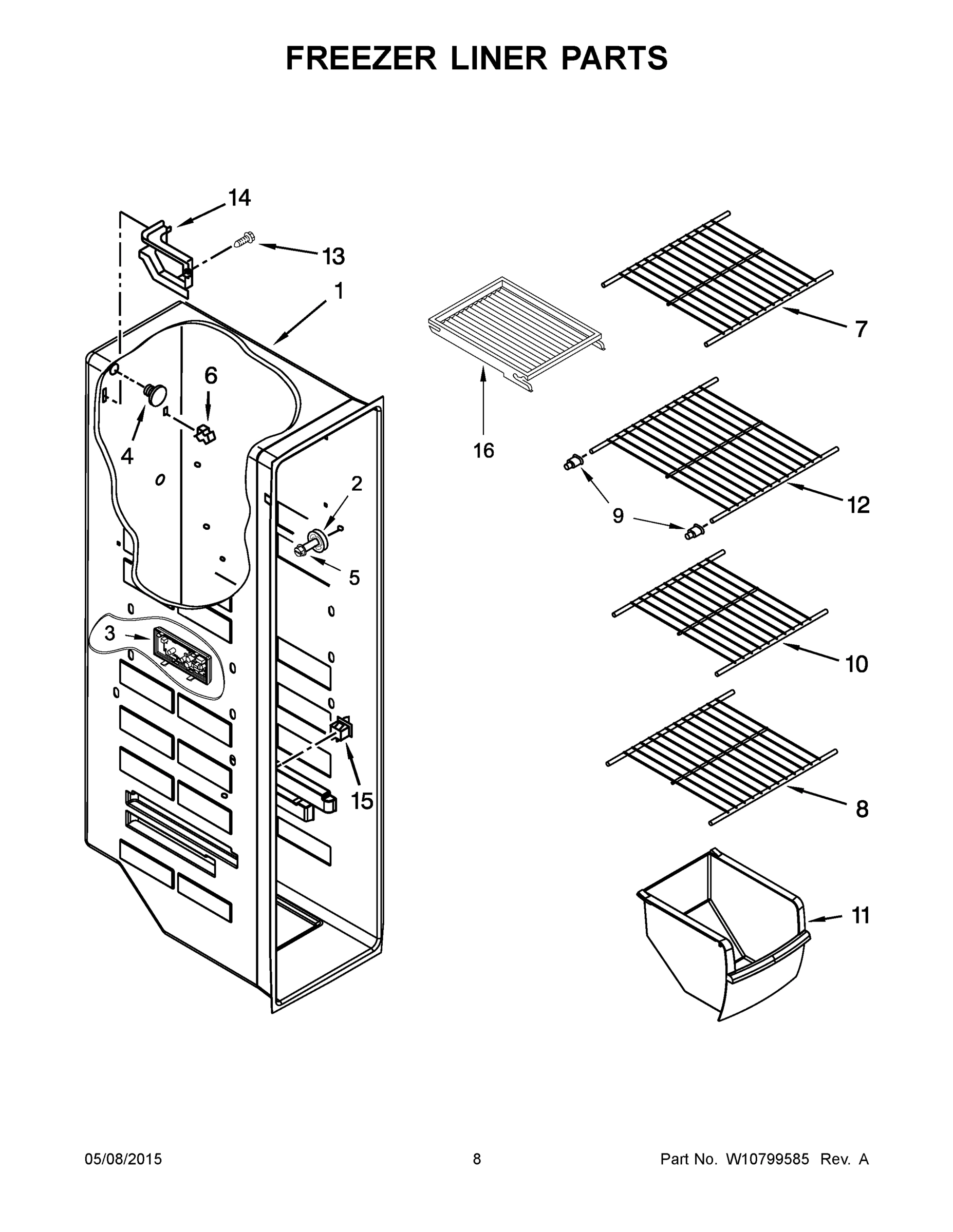 05 - FREEZER LINER PARTS