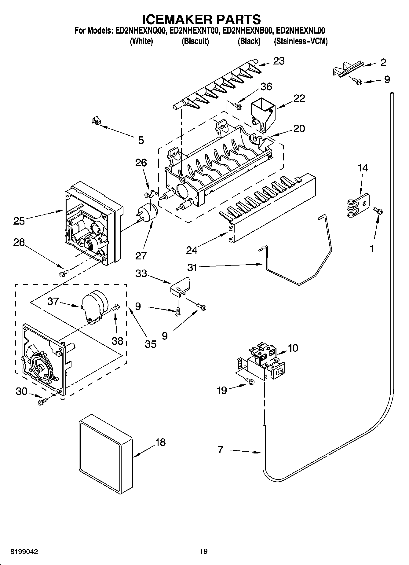 12 - ICEMAKER PARTS, PARTS NOT ILLUSTRATED