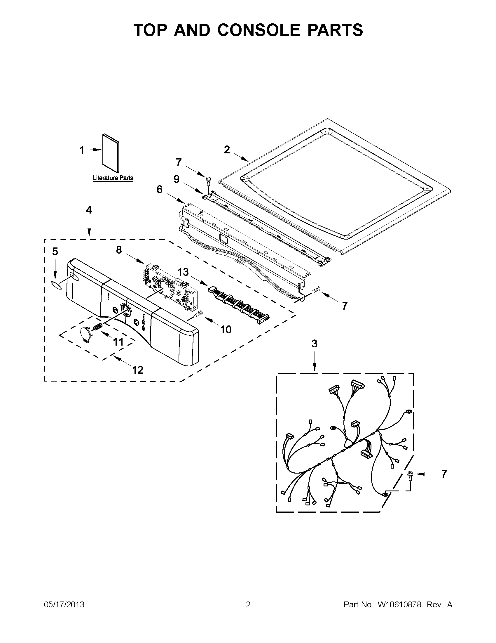 01 - TOP AND CONSOLE PARTS
