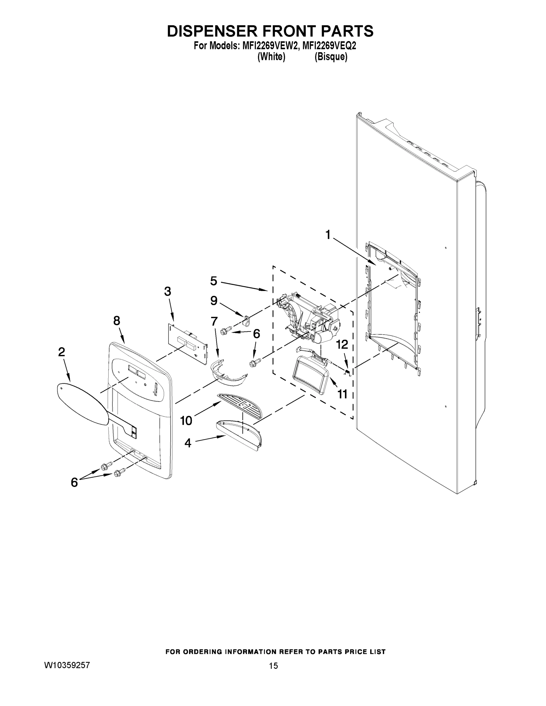 08 - DISPENSER FRONT PARTS