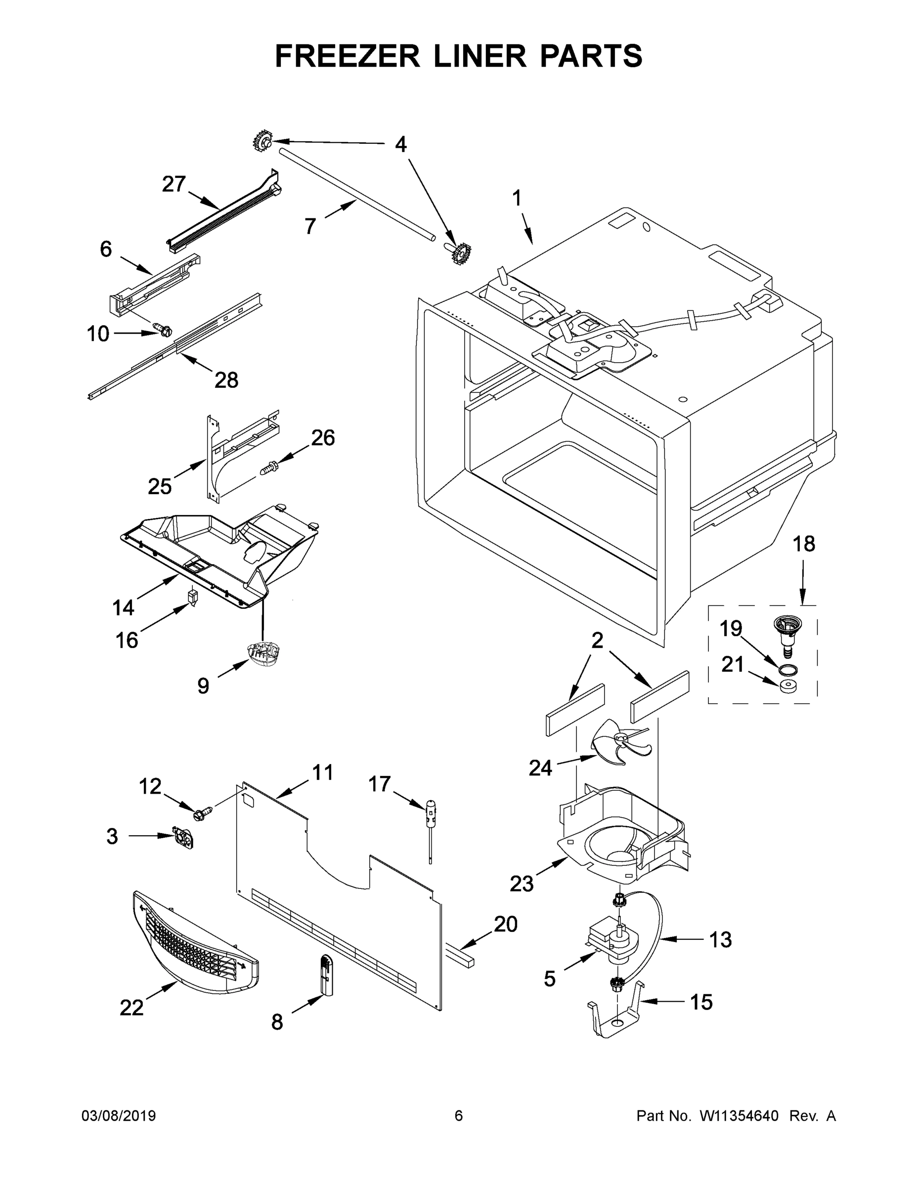 04 - FREEZER LINER PARTS