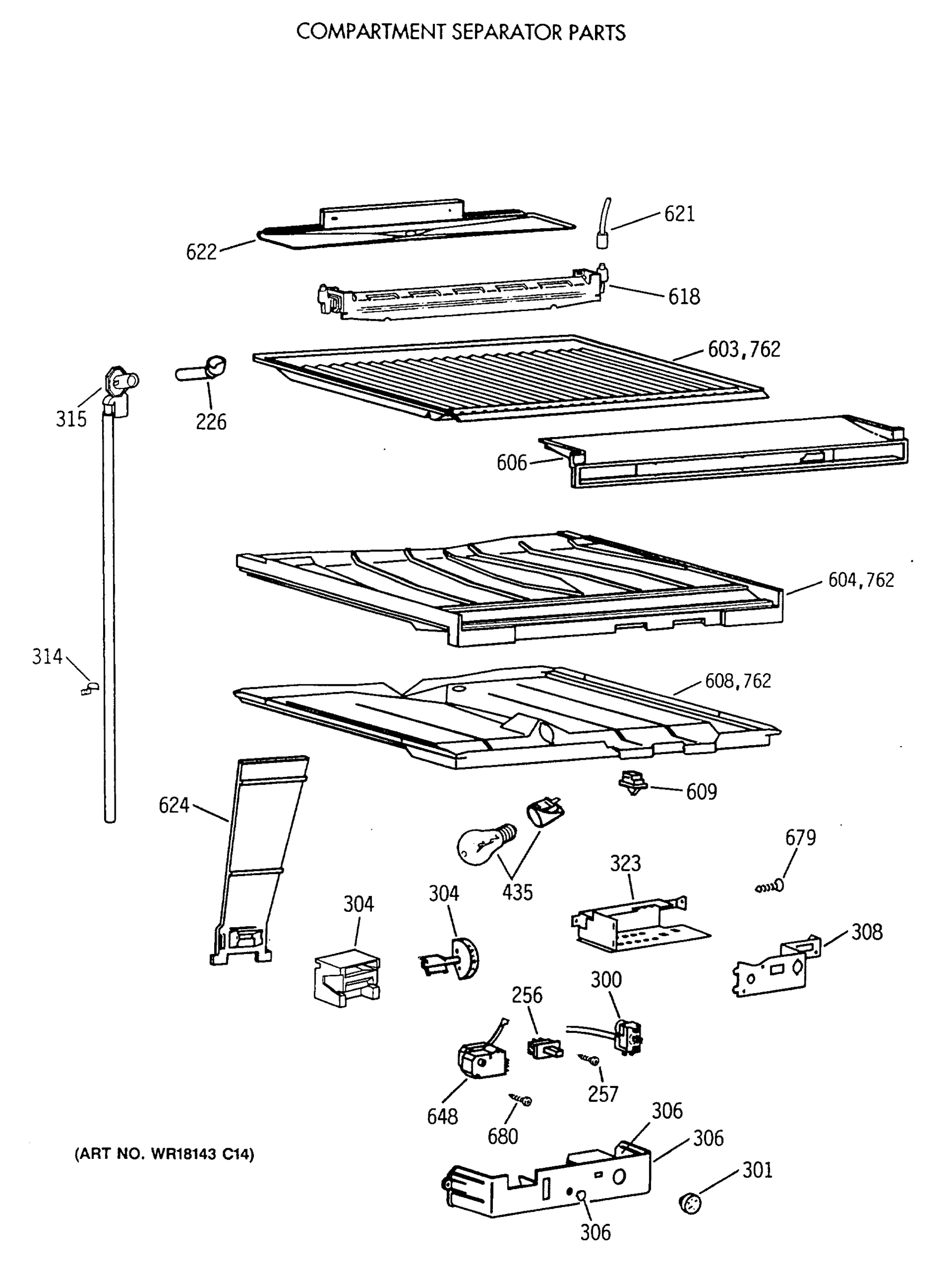 COMPARTMENT SEPARATOR PARTS