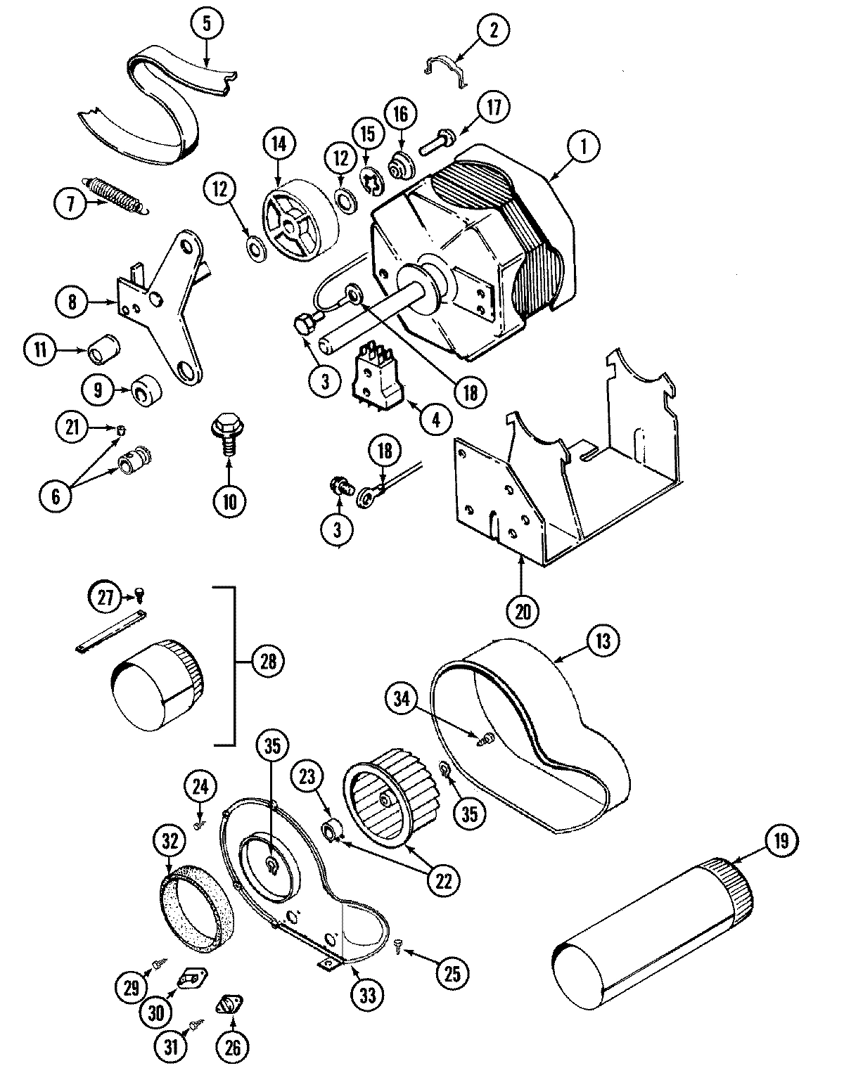 10 - MOTOR-DRYER & BLOWER (LSG7806AAQ)