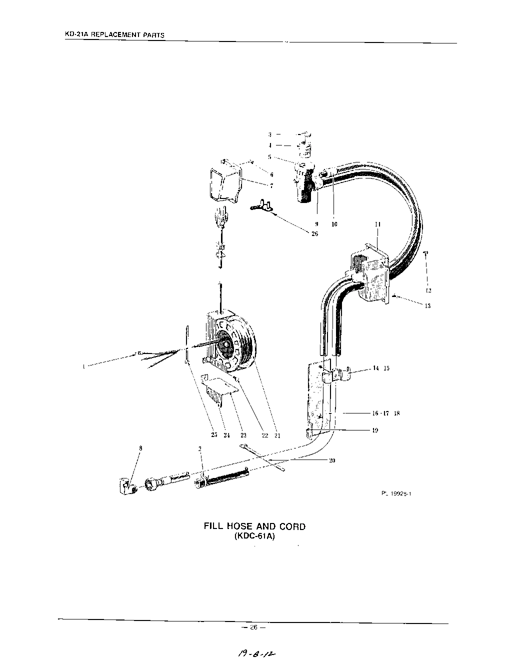 15 - FILL HOSE AND CORD KDC-61A