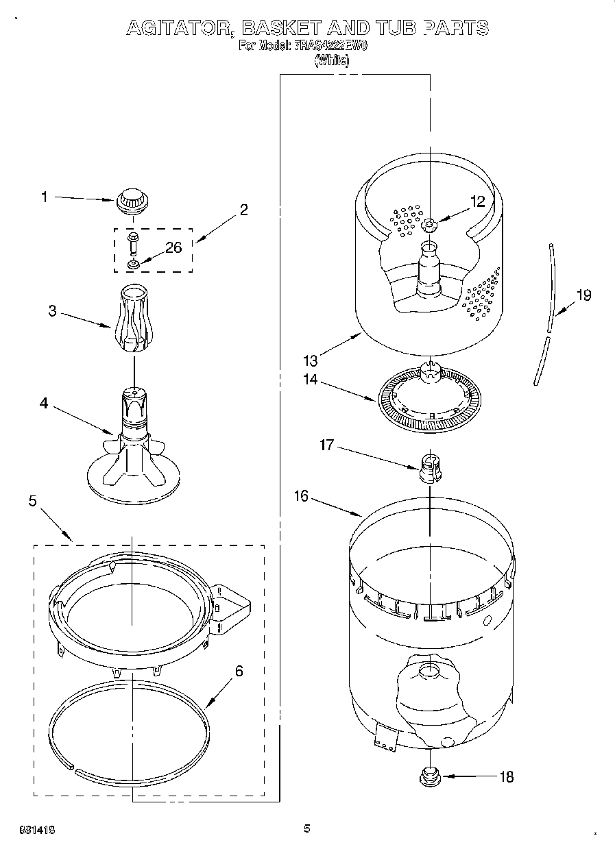 03 - AGITATOR, BASKET & TUB