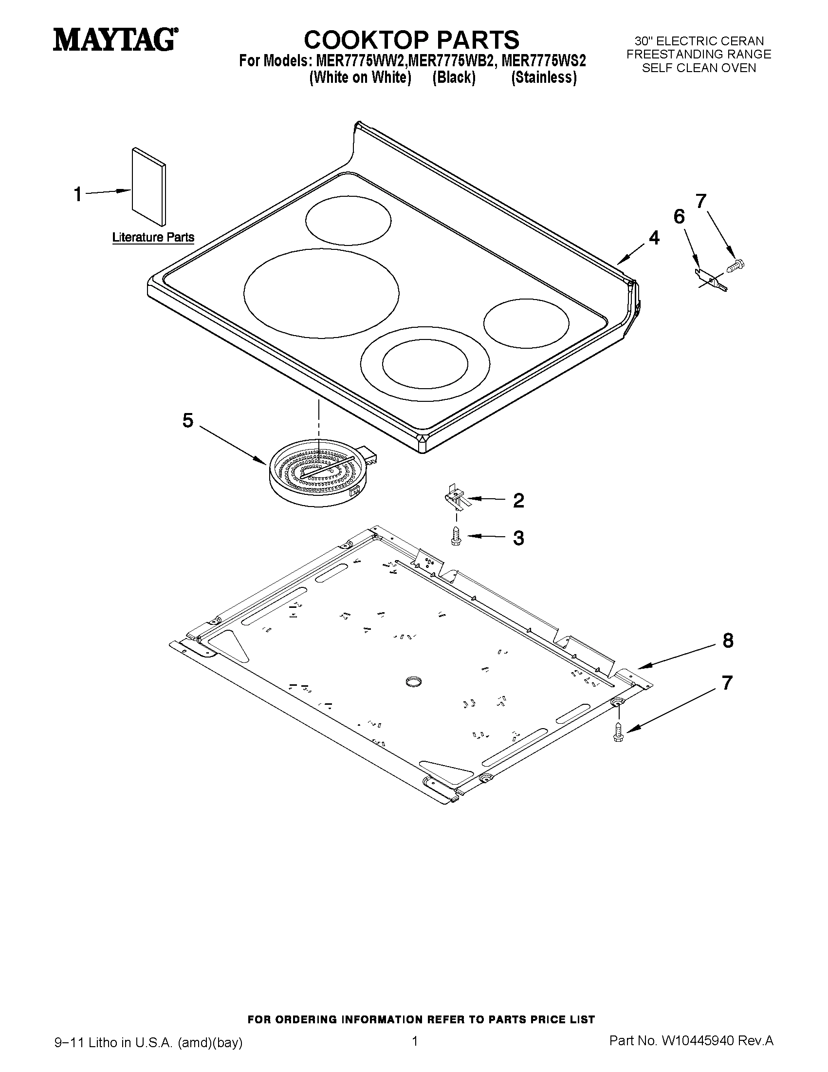 01 - COOKTOP PARTS