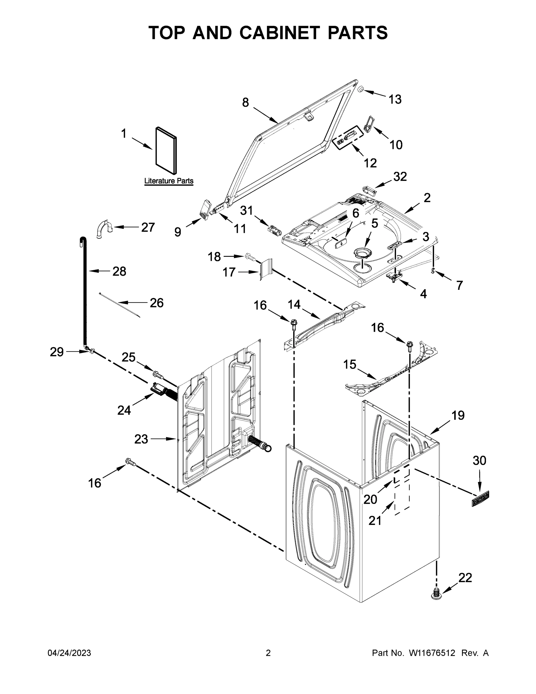 02 - TOP AND CABINET PARTS