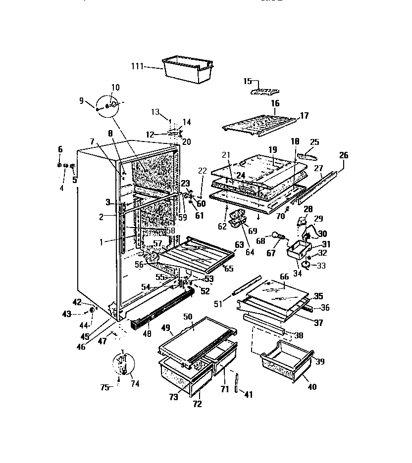03 - CABINET, SHELVES, DIVIDER, FAN ASSE